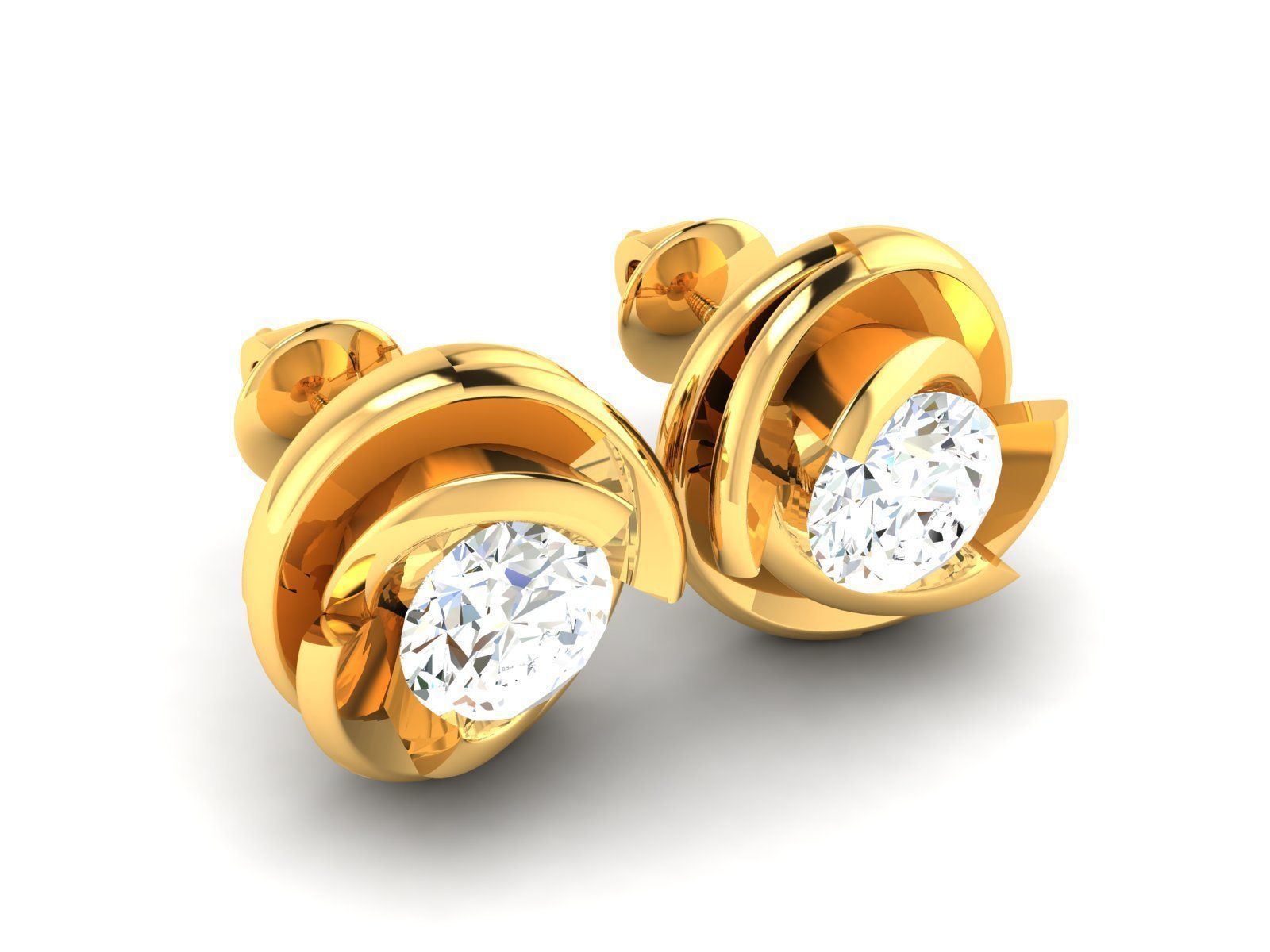 Women earrings 3D print model_2