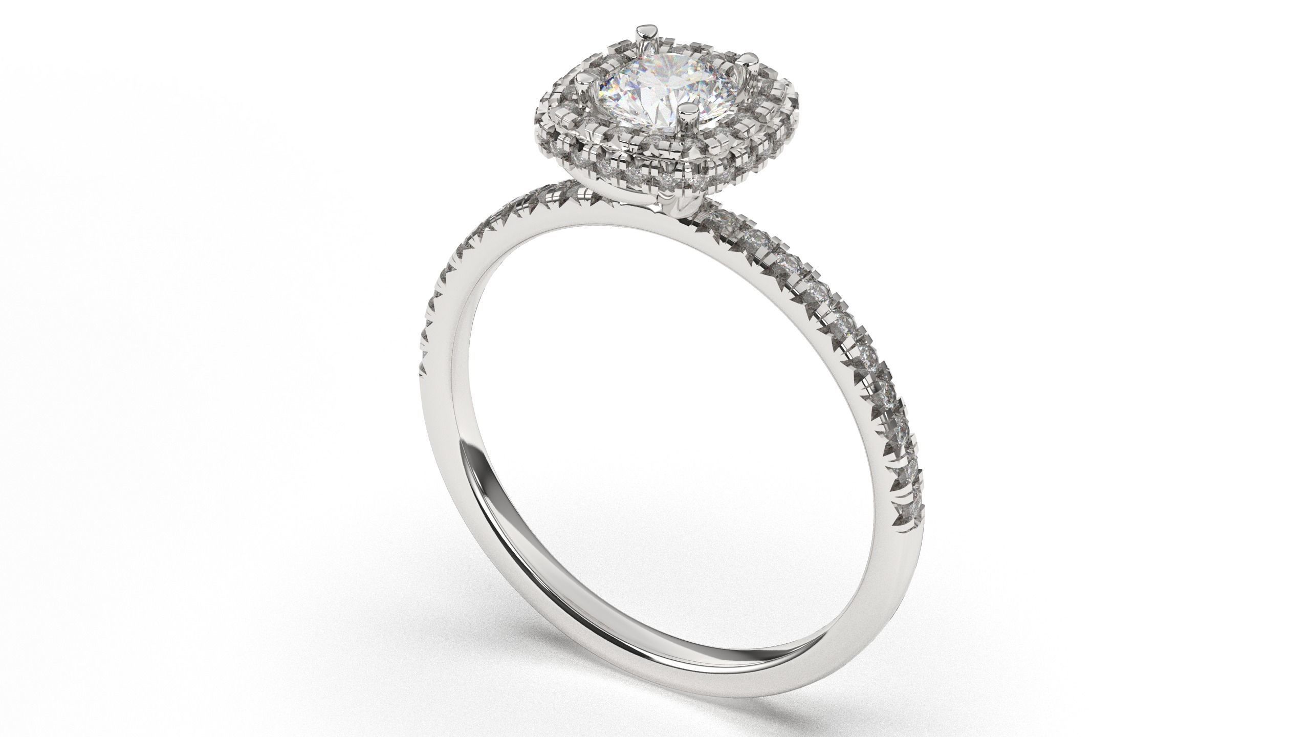 Double Halo Ring 3D print model_1