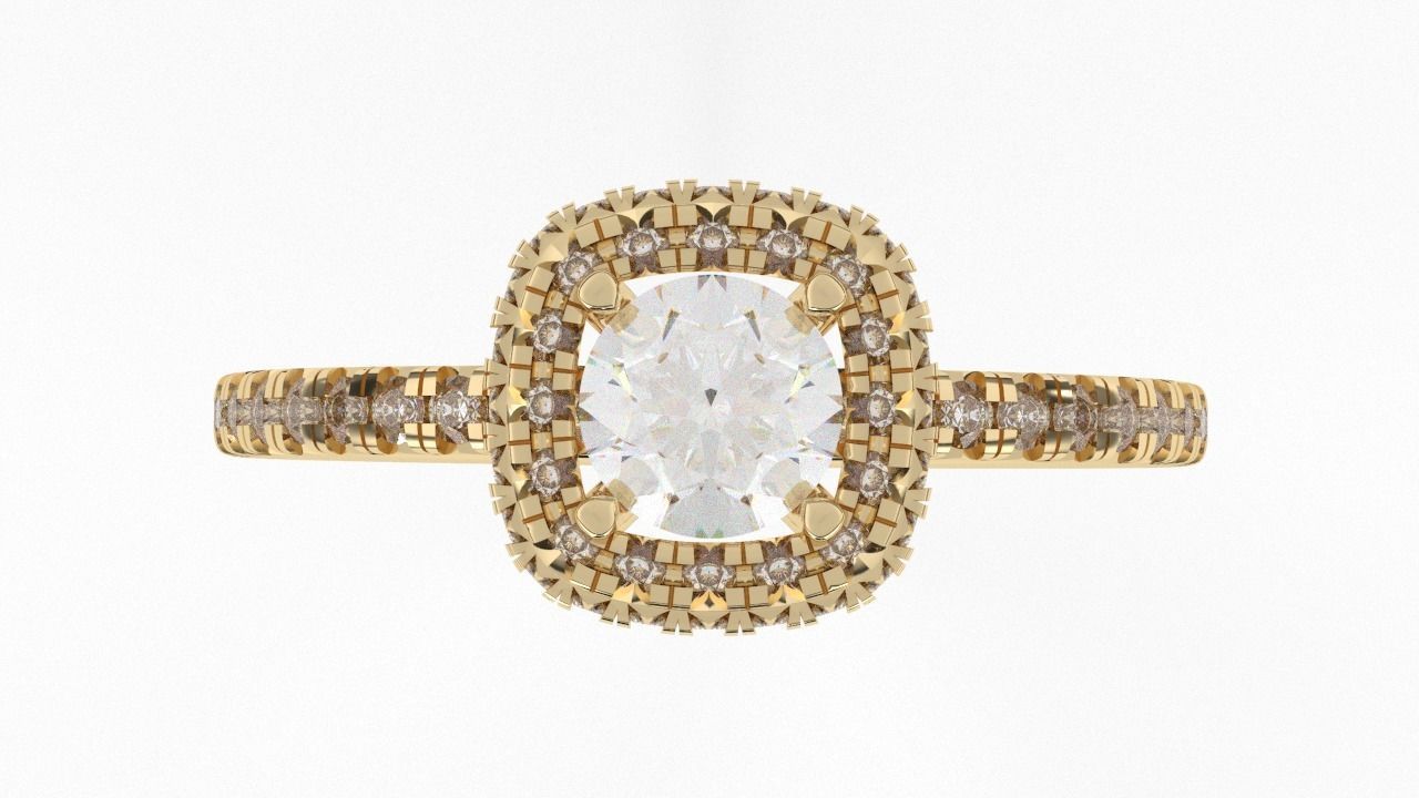 Double Halo Ring 3D print model_3