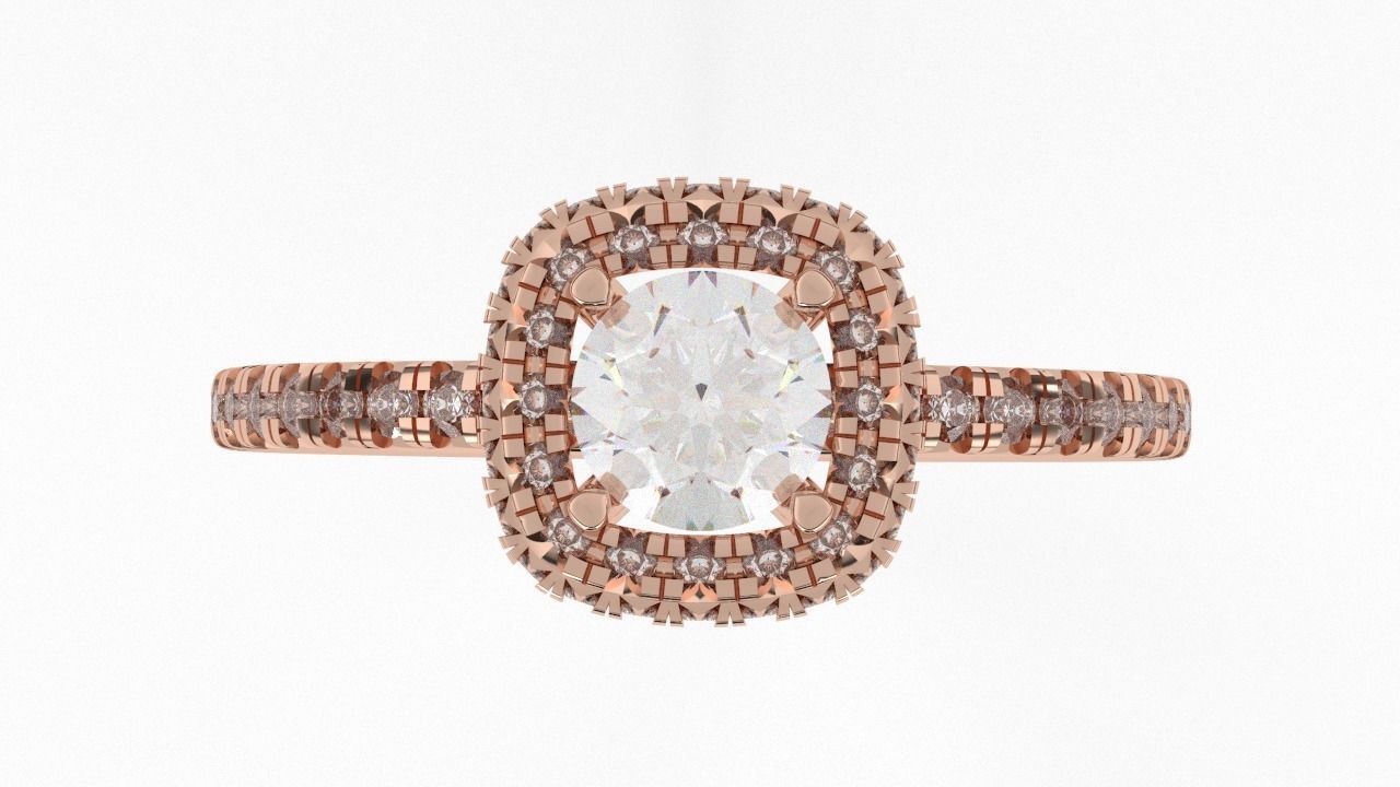 Double Halo Ring 3D print model_5