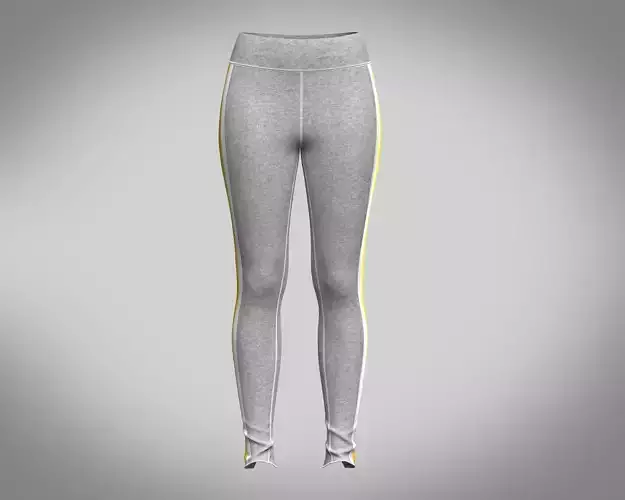 Ladies GYM Leggings-Grey Melange  3D model