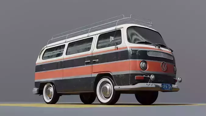Volkswagen Transporter T2 1971 3D model 3D model Volkswagen Transporter T2 1971 3D model 3D model
