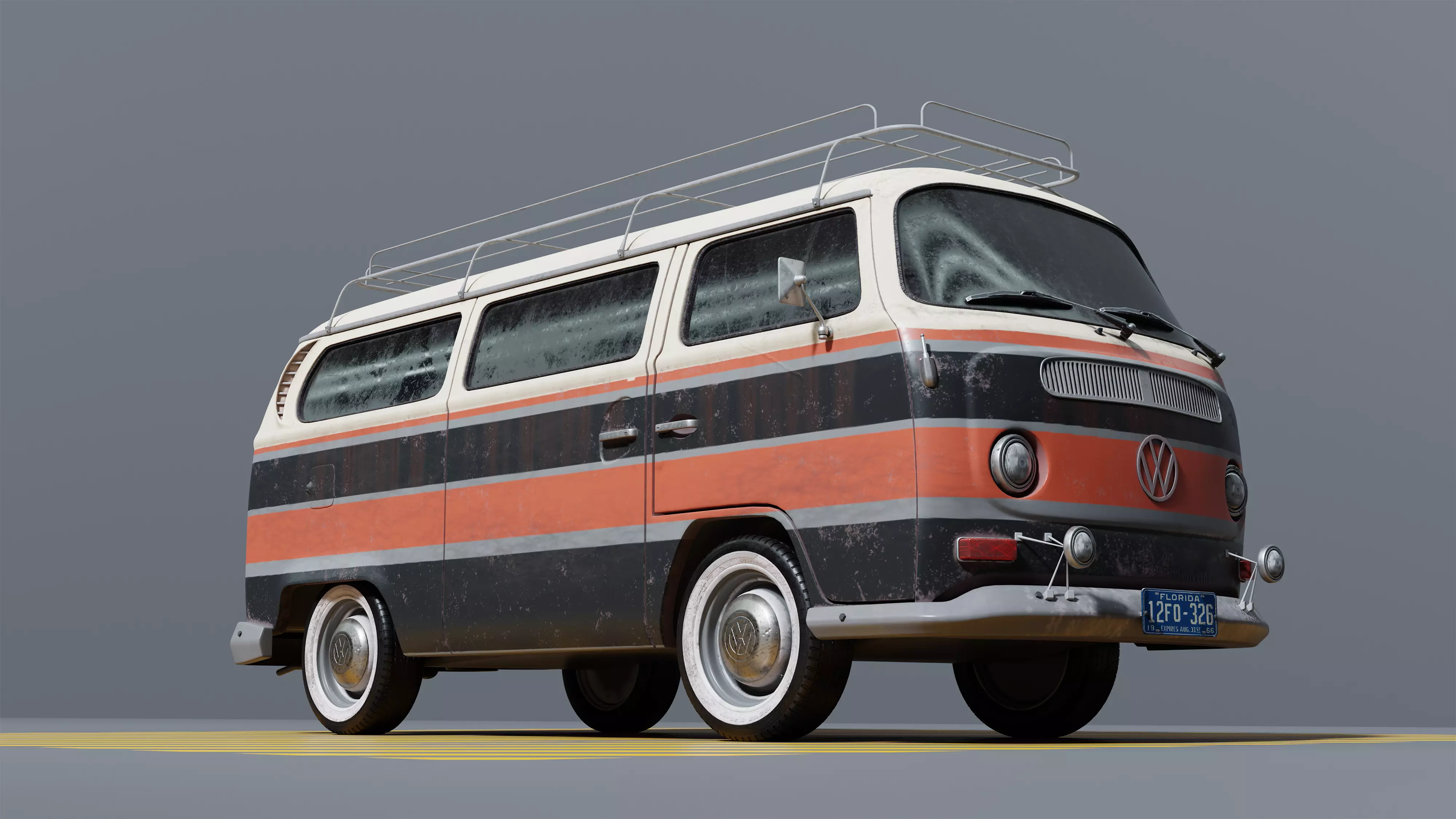 Volkswagen Transporter T2 1971 3D model 3D model_0