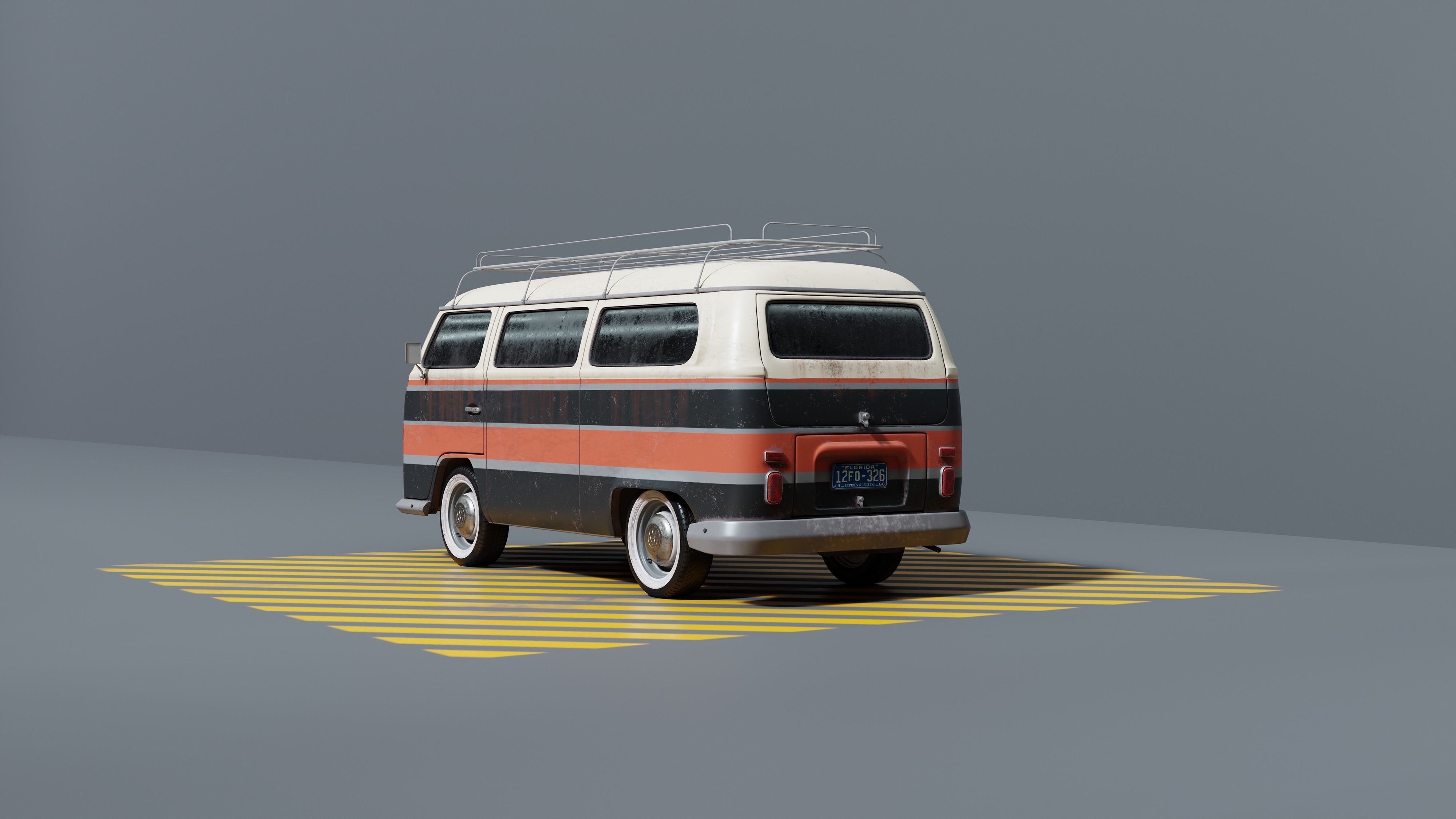 Volkswagen Transporter T2 1971 3D model 3D model_3