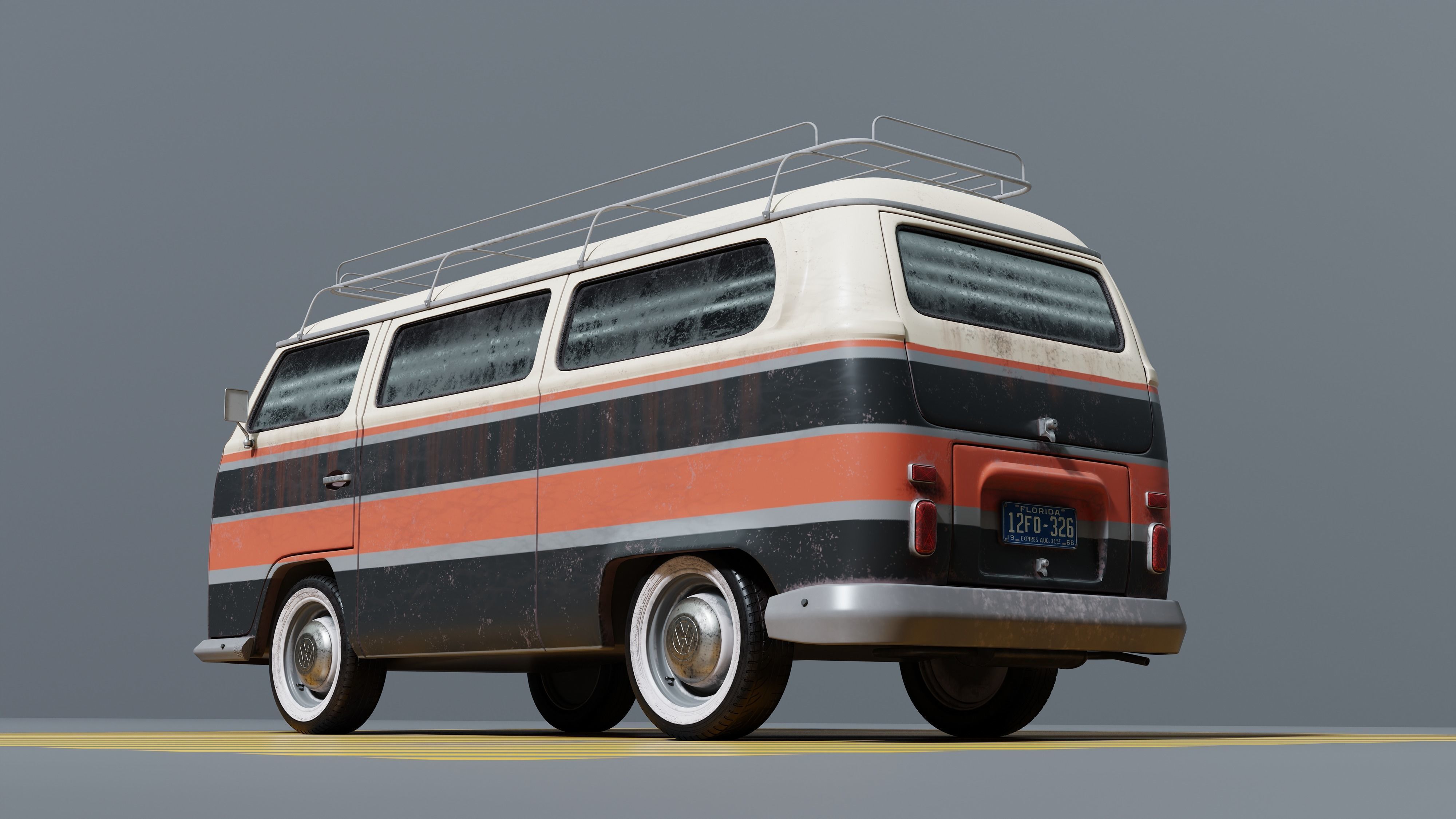 Volkswagen Transporter T2 1971 3D model 3D model_6