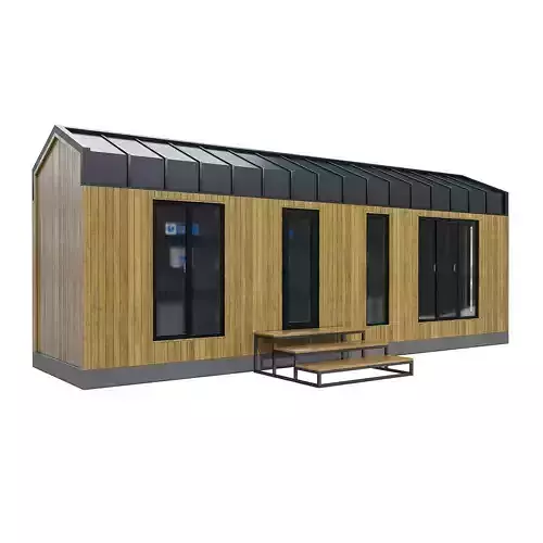 Module vodern house Low-poly 3D model Low-poly 3D model