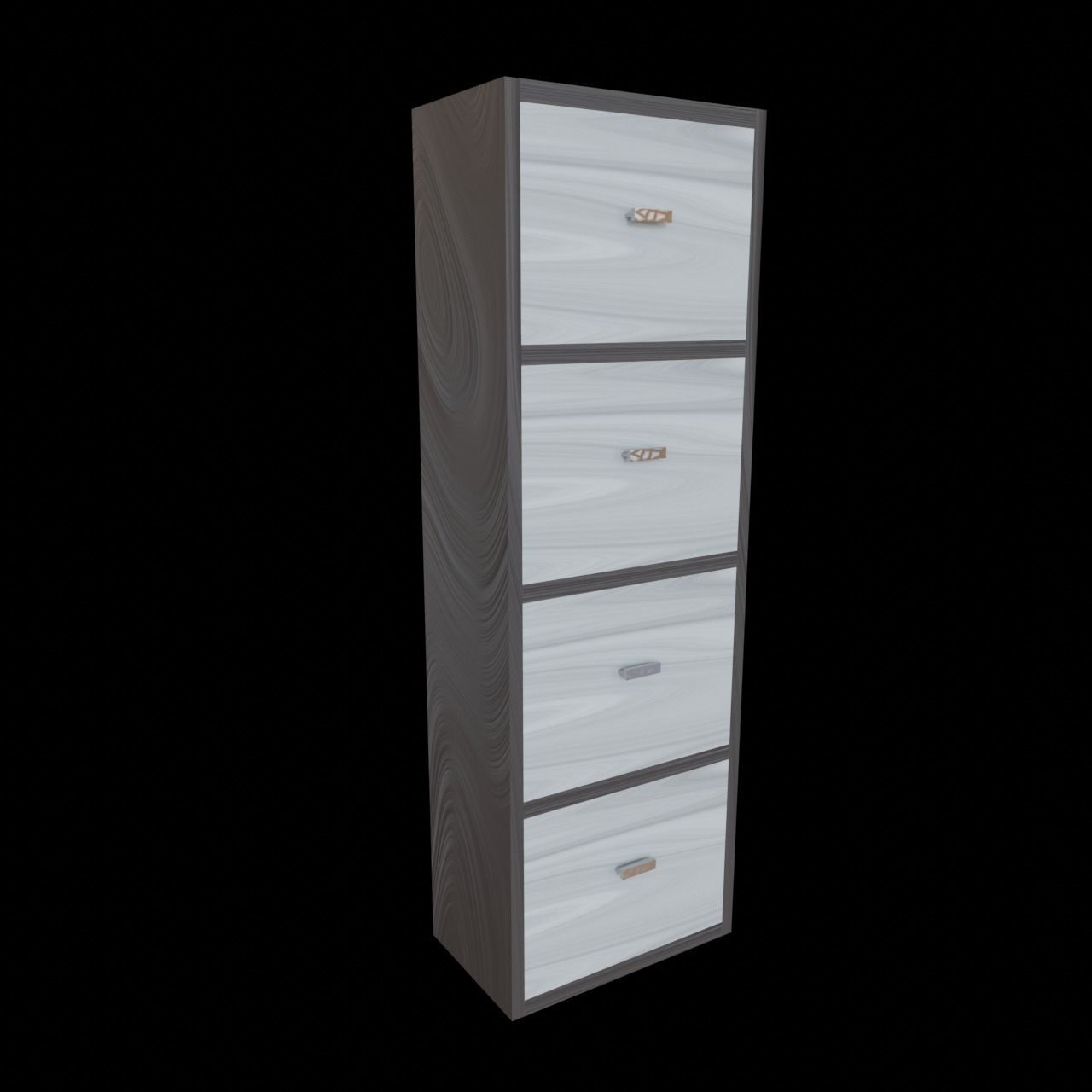 modular cabinets  Low-poly 3D model_1