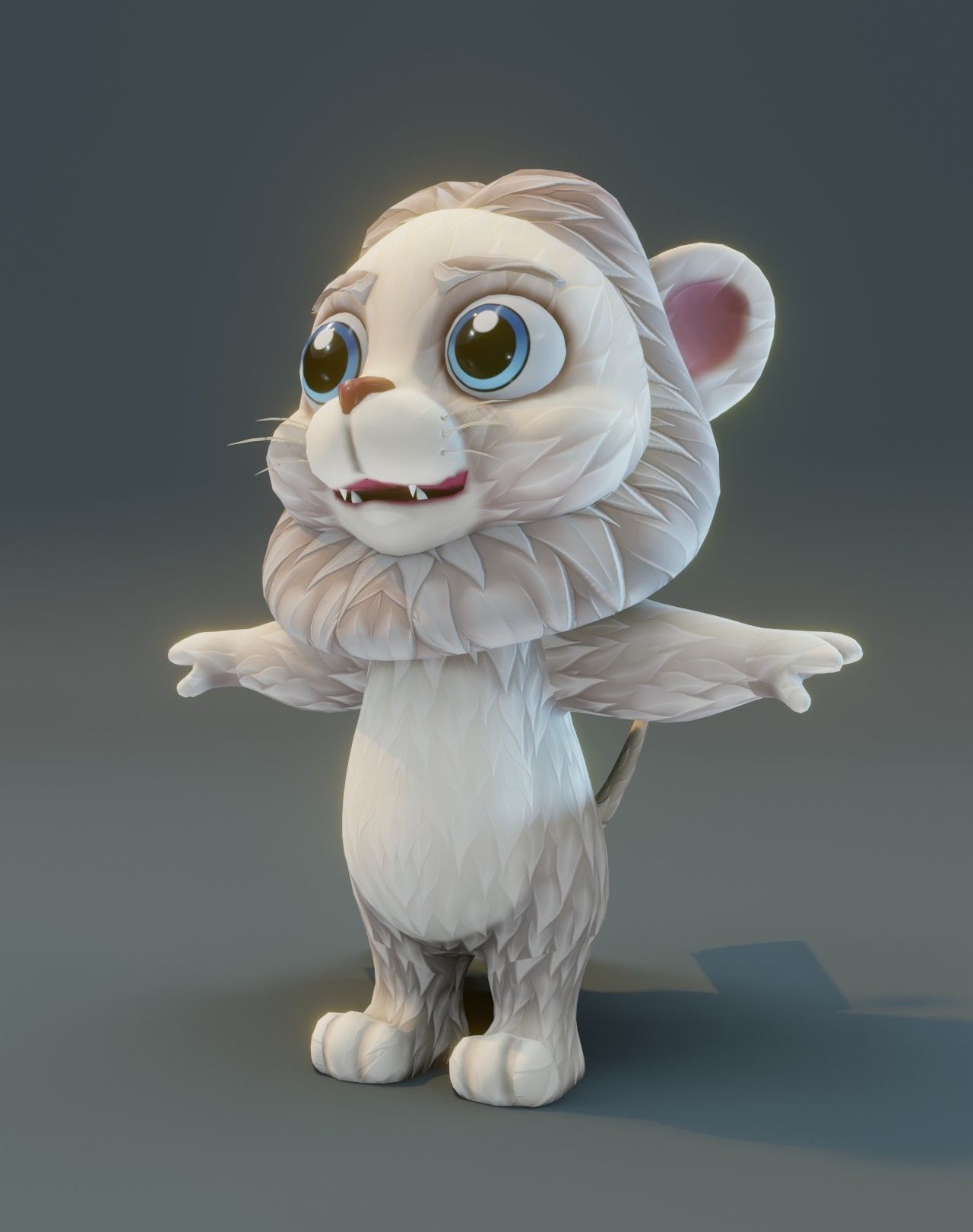 Cartoon Lion Rigged 3D Models Low-poly 3D model_25