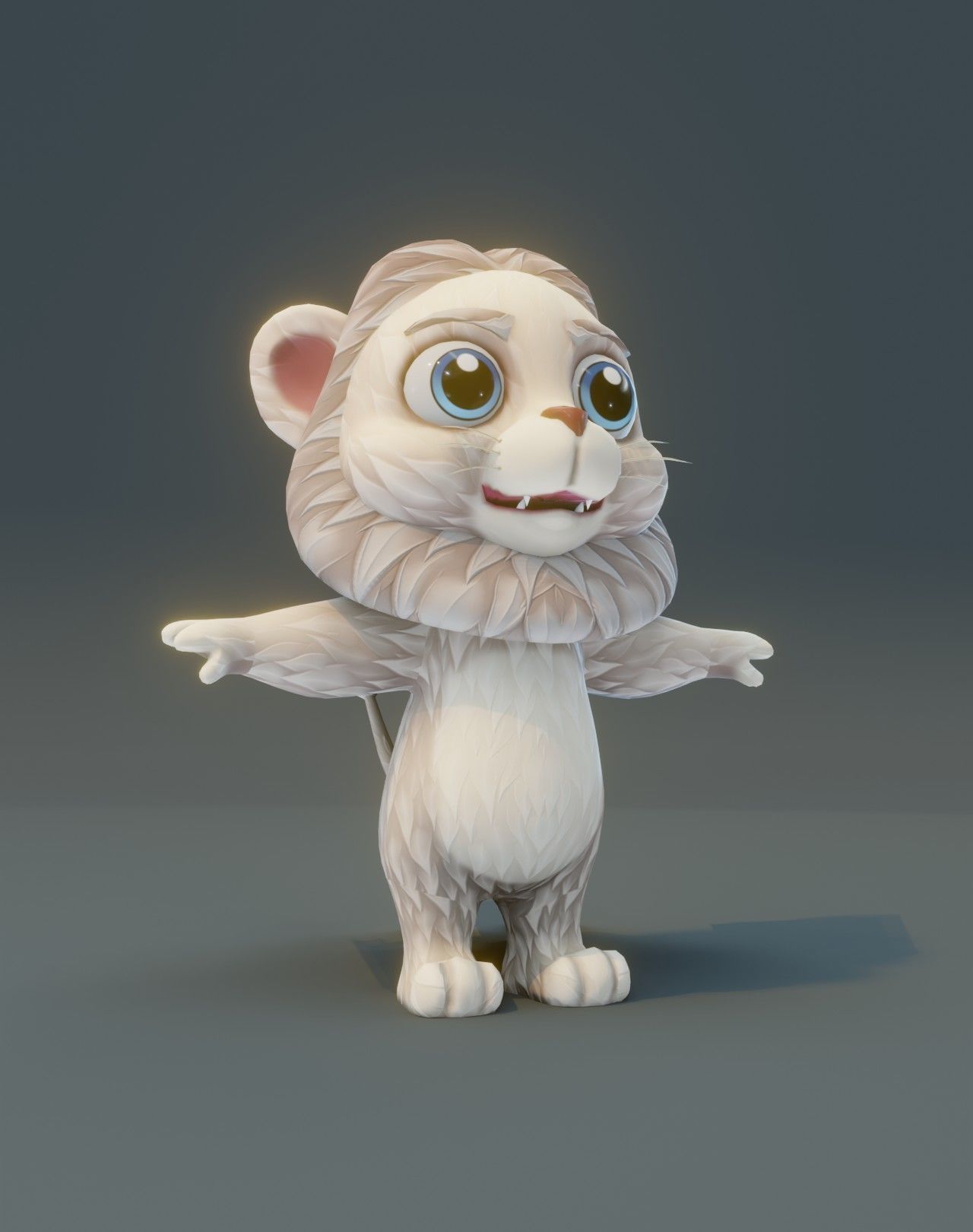 Cartoon Lion Rigged 3D Models Low-poly 3D model_28