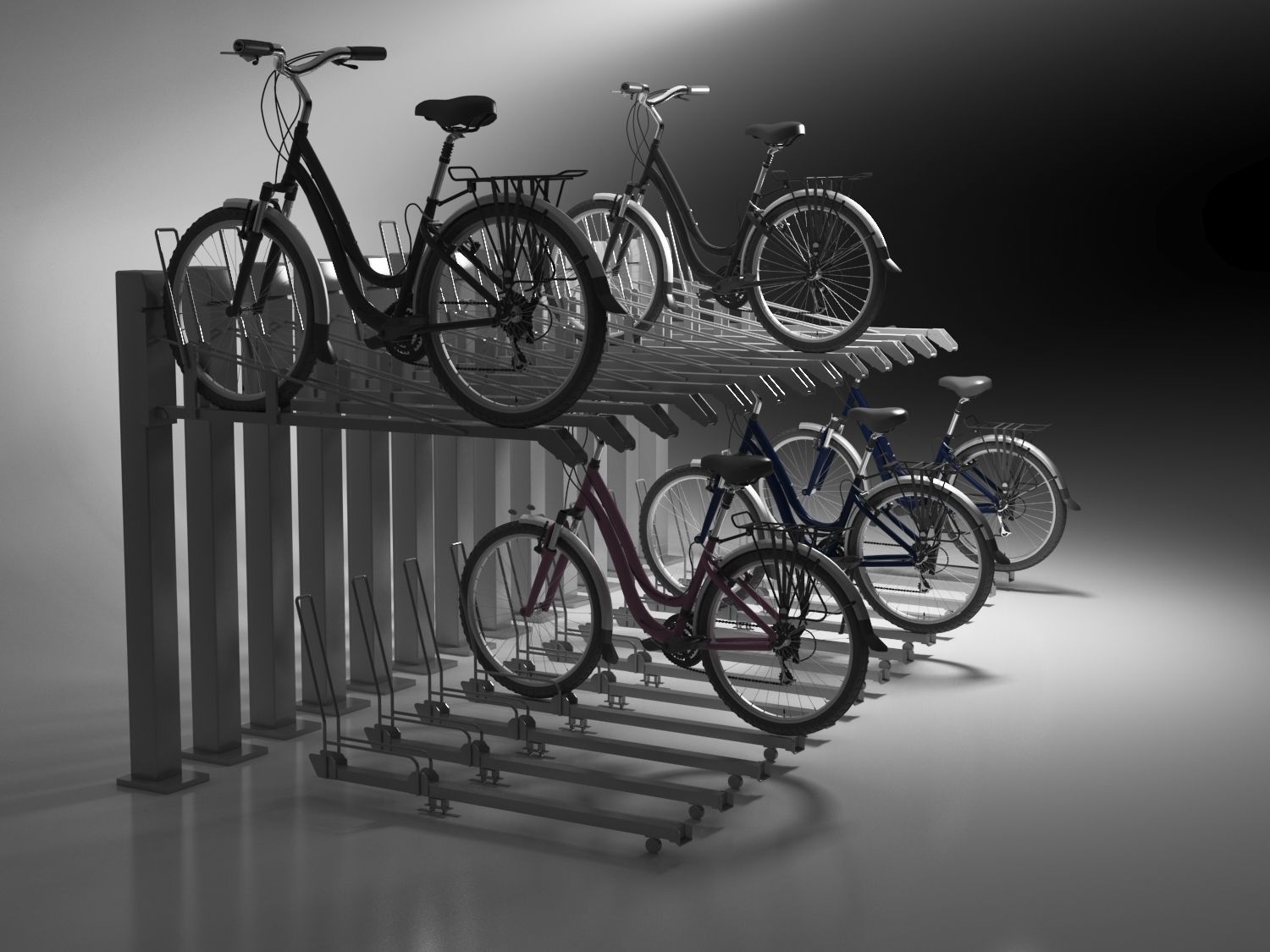 Bicycle Parking 3D model_2