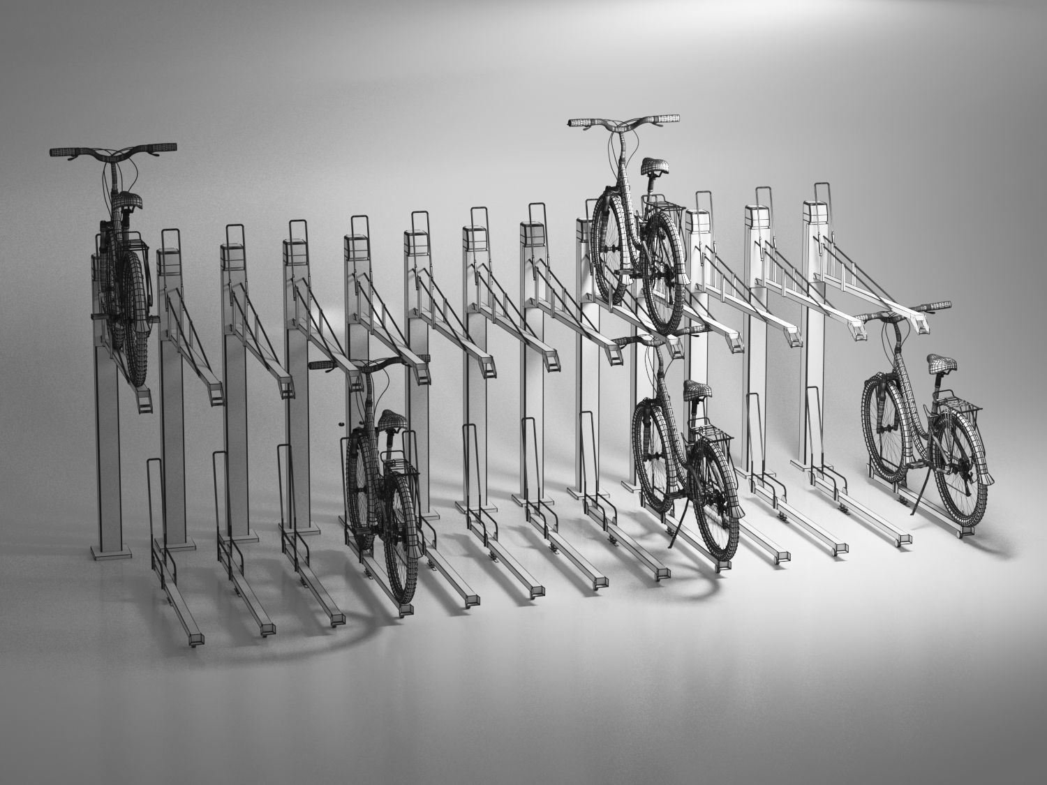 Bicycle Parking 3D model_5