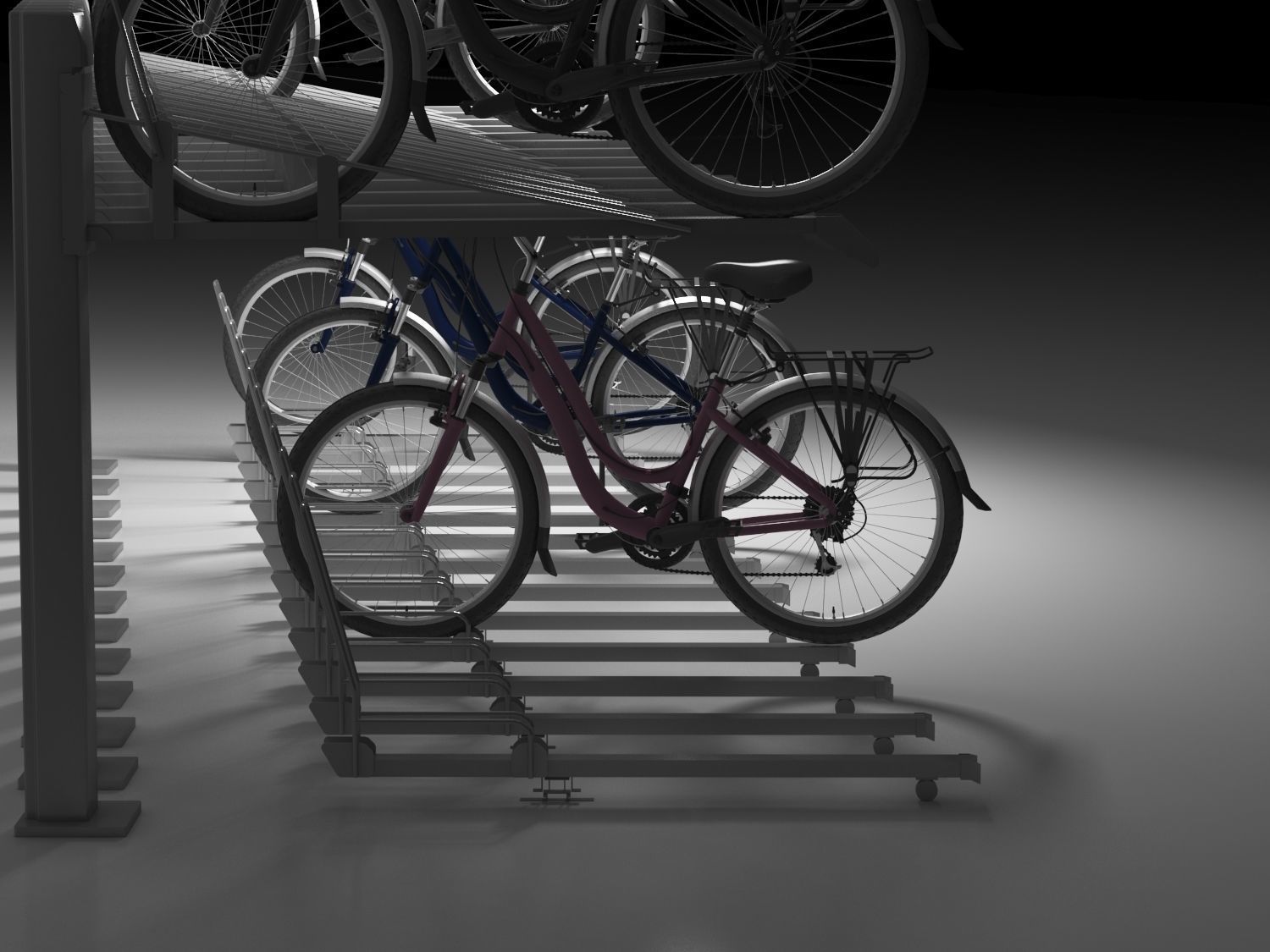 Bicycle Parking 3D model_3