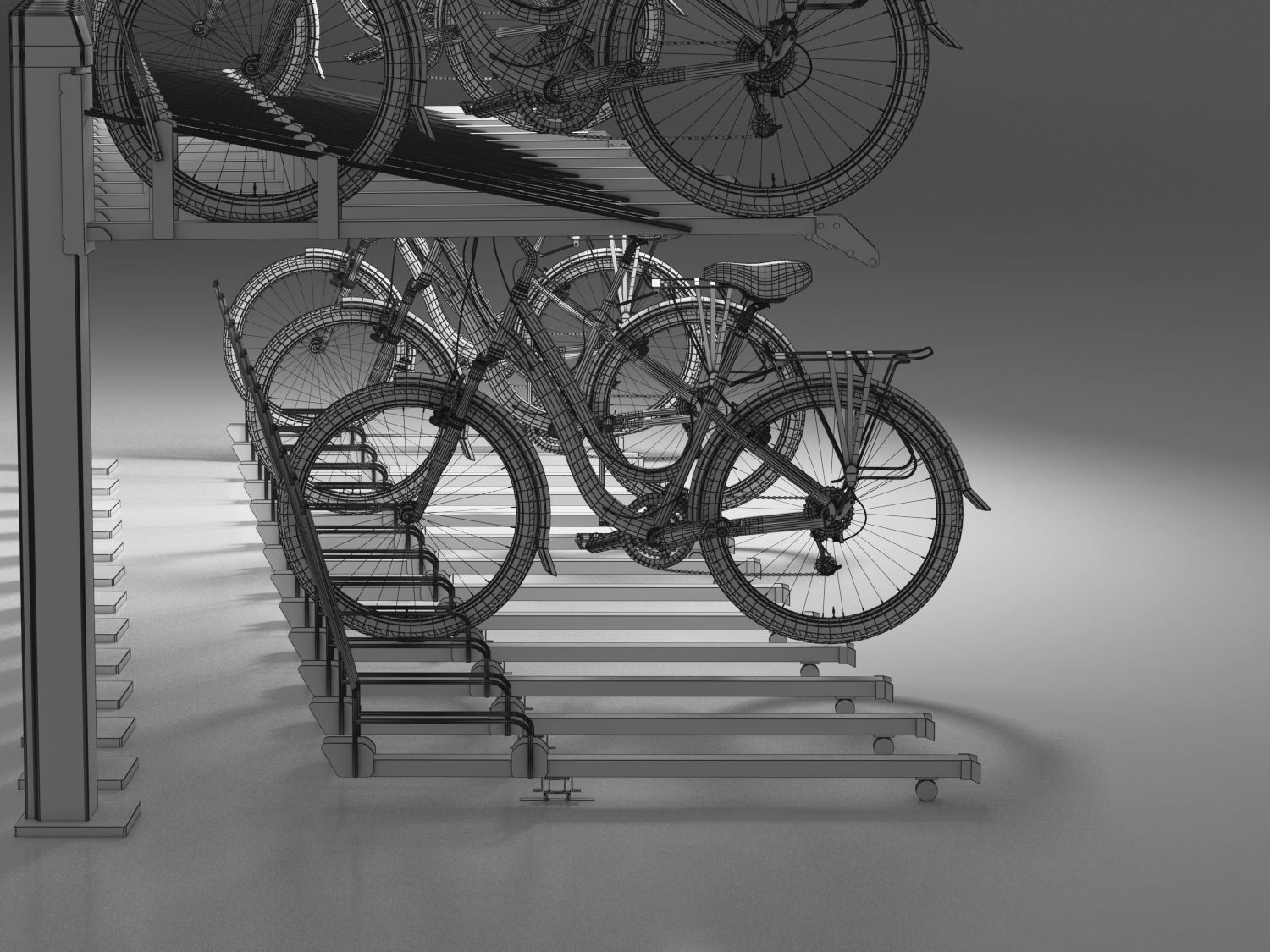Bicycle Parking 3D model_7