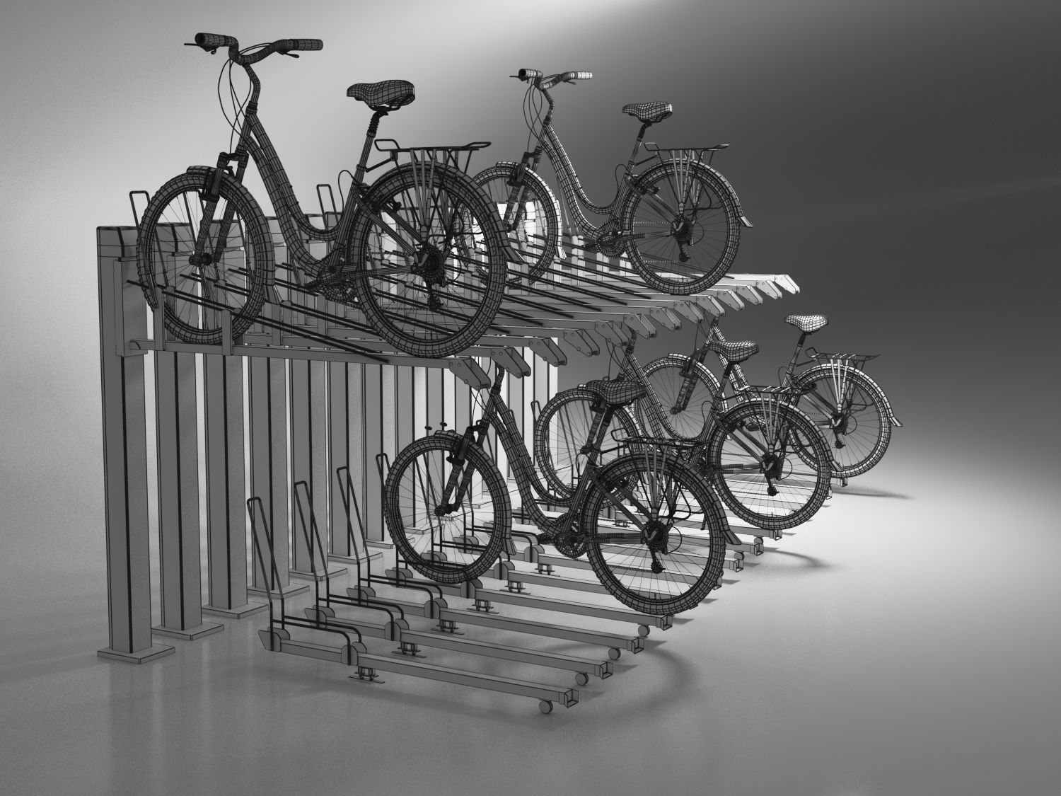 Bicycle Parking 3D model_6