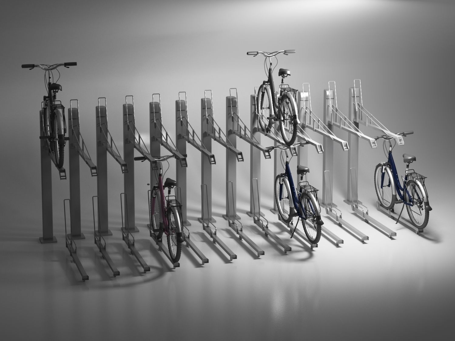 Bicycle Parking 3D model_1
