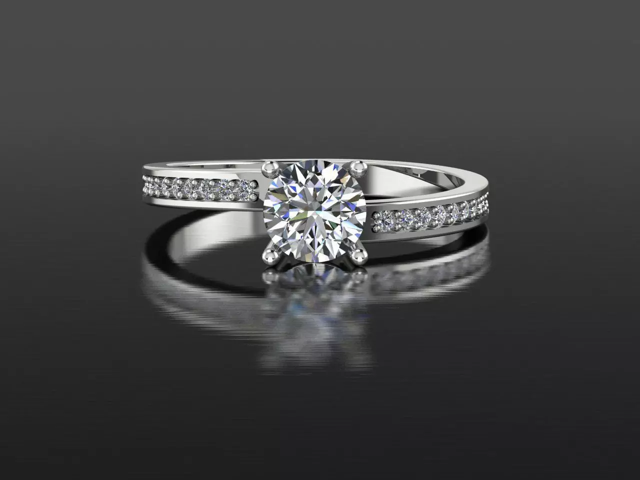 Twist Solitaire Ring 3D print model