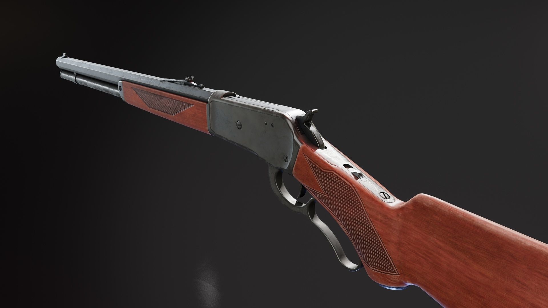 Winchester Model 1886 Low-poly 3D model_7