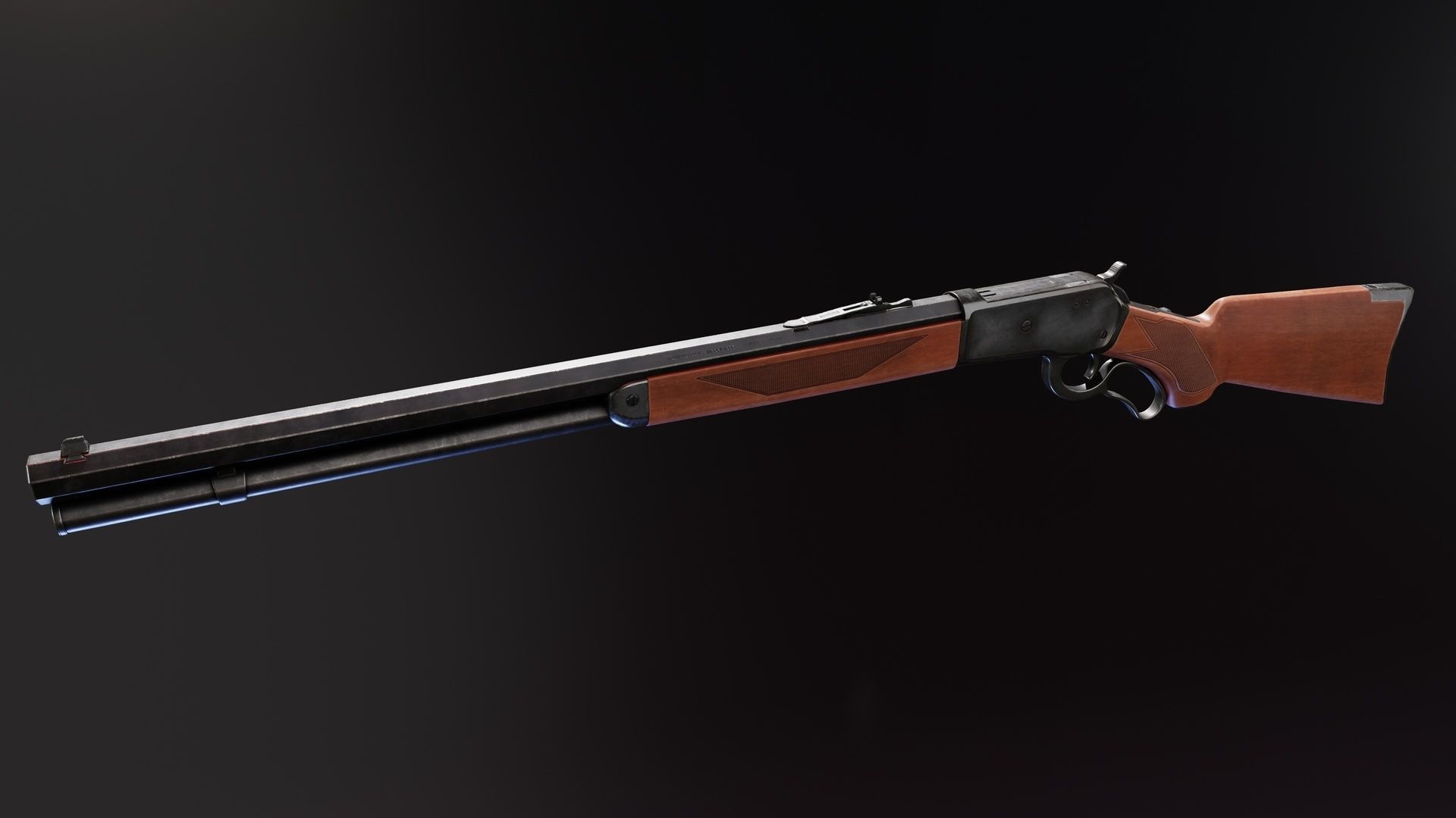 Winchester Model 1886 Low-poly 3D model_2