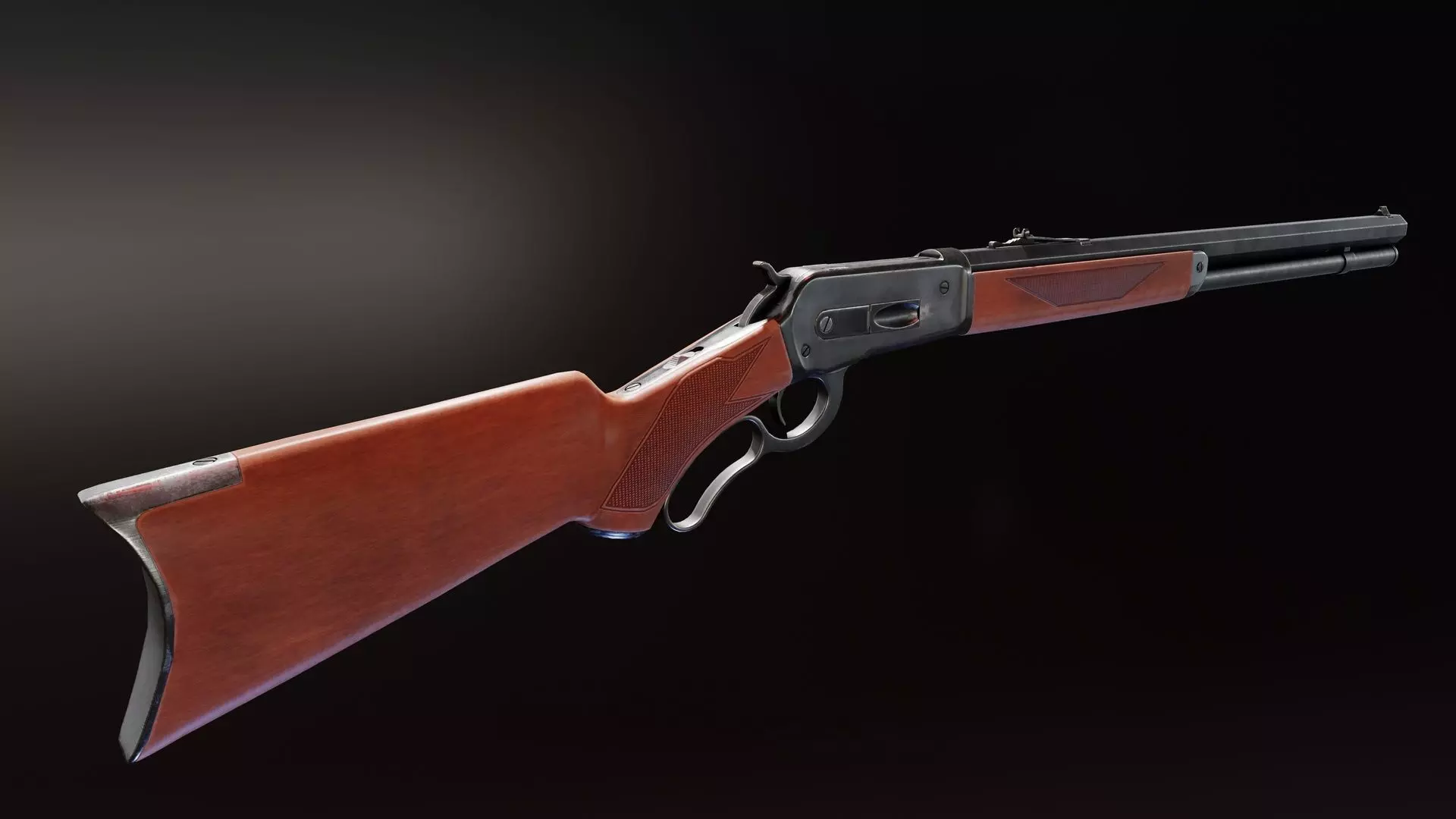 Winchester Model 1886 Low-poly 3D model_0
