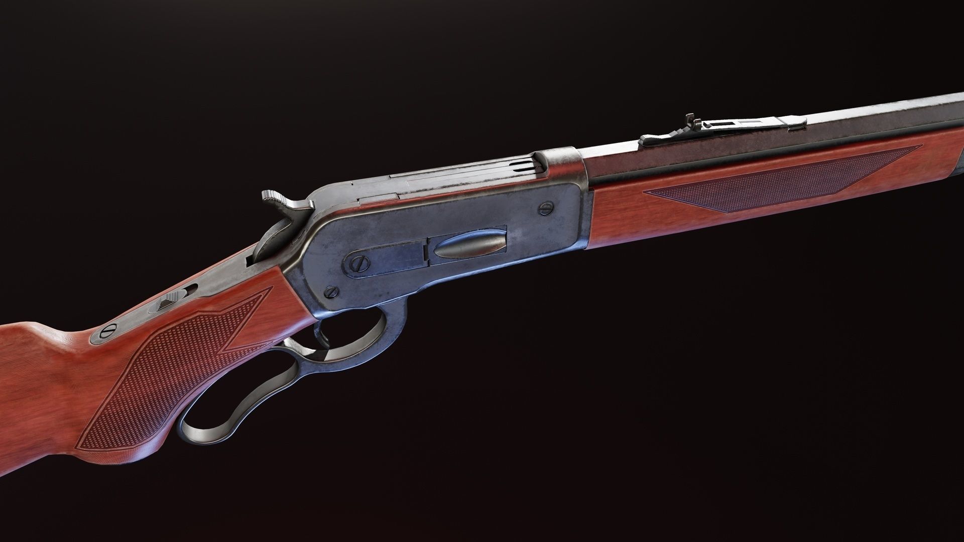 Winchester Model 1886 Low-poly 3D model_8