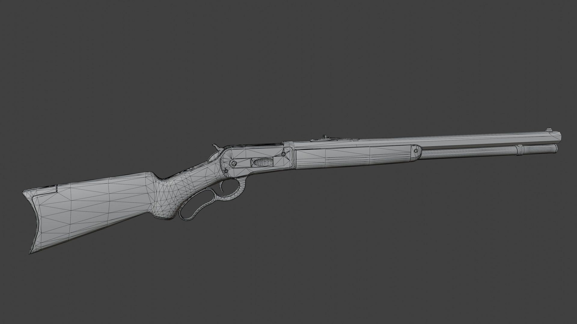 Winchester Model 1886 Low-poly 3D model_9