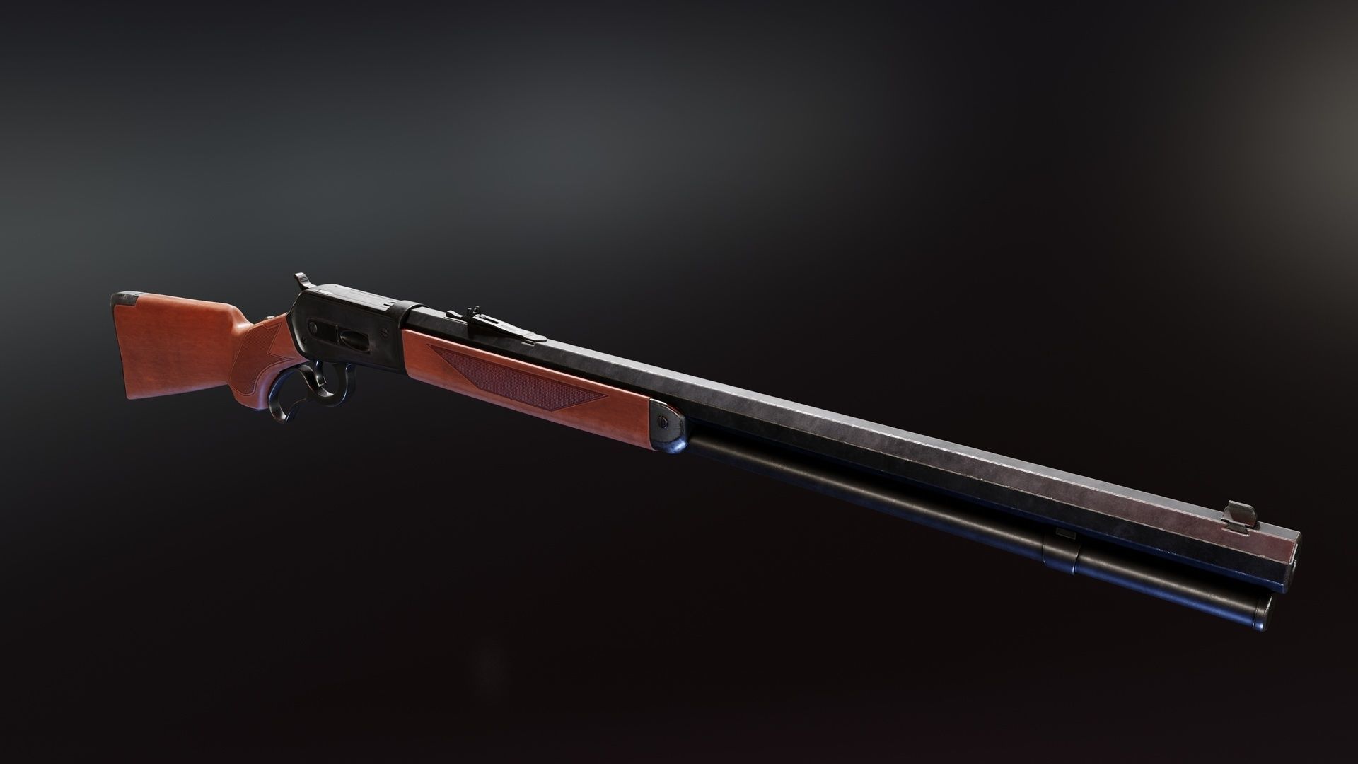 Winchester Model 1886 Low-poly 3D model_6