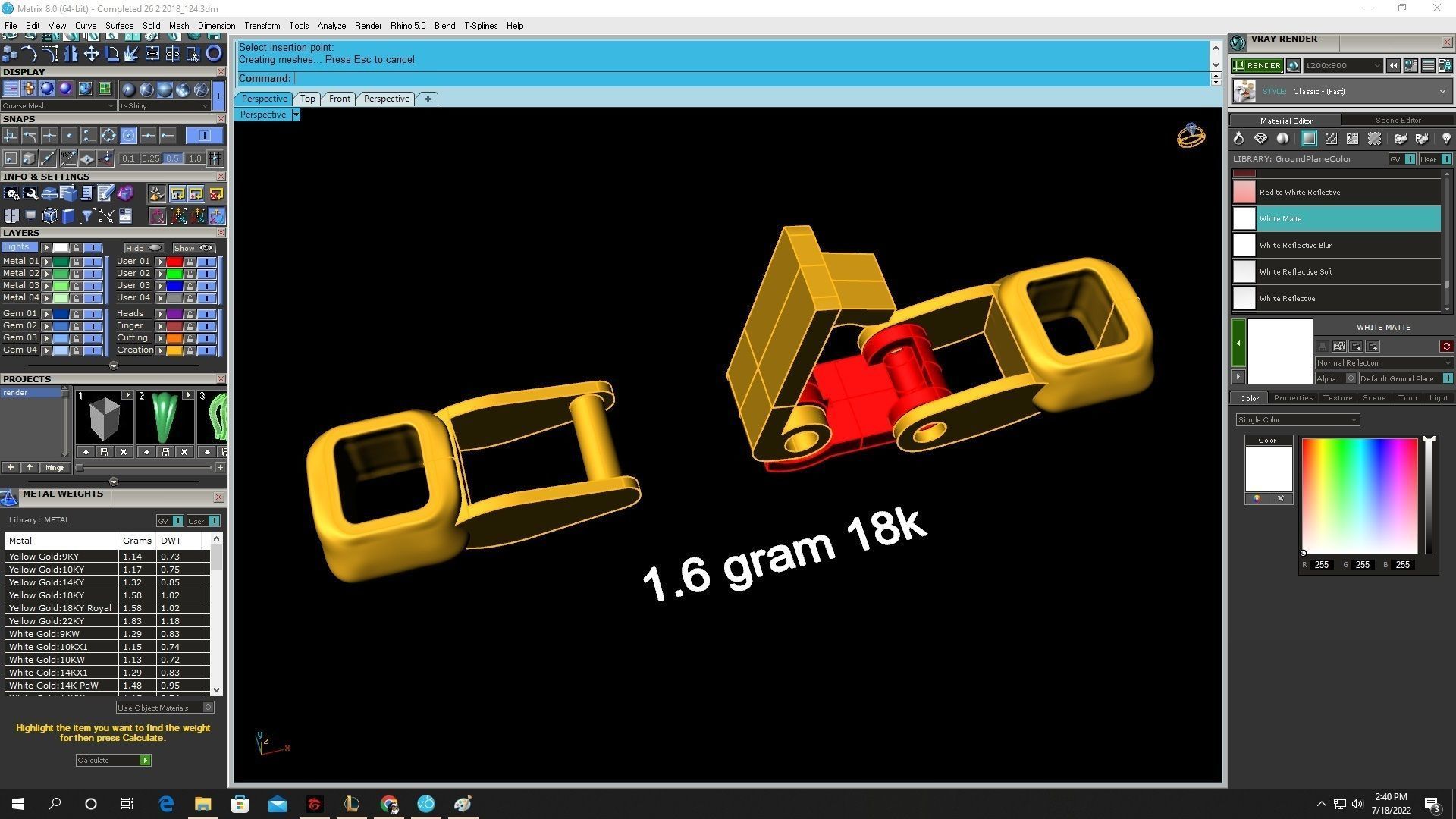 lock for cuban men bracelets and necklaces 3574 3D print model_4