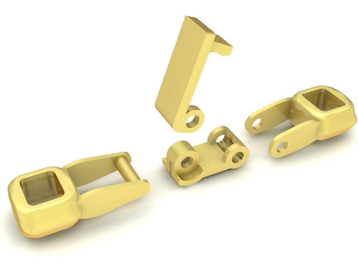 lock for cuban men bracelets and necklaces 3574 3D print model_2