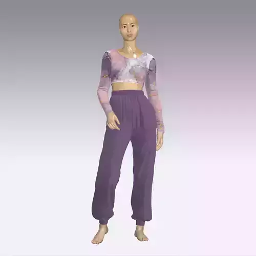 3d Woman Sportwear Lilac