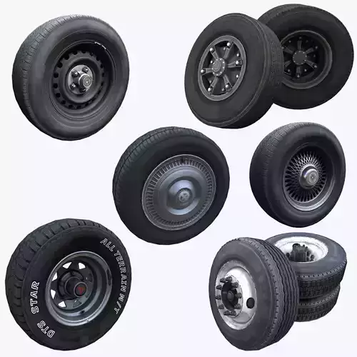 PBR wheel collecton 3D Model Collection