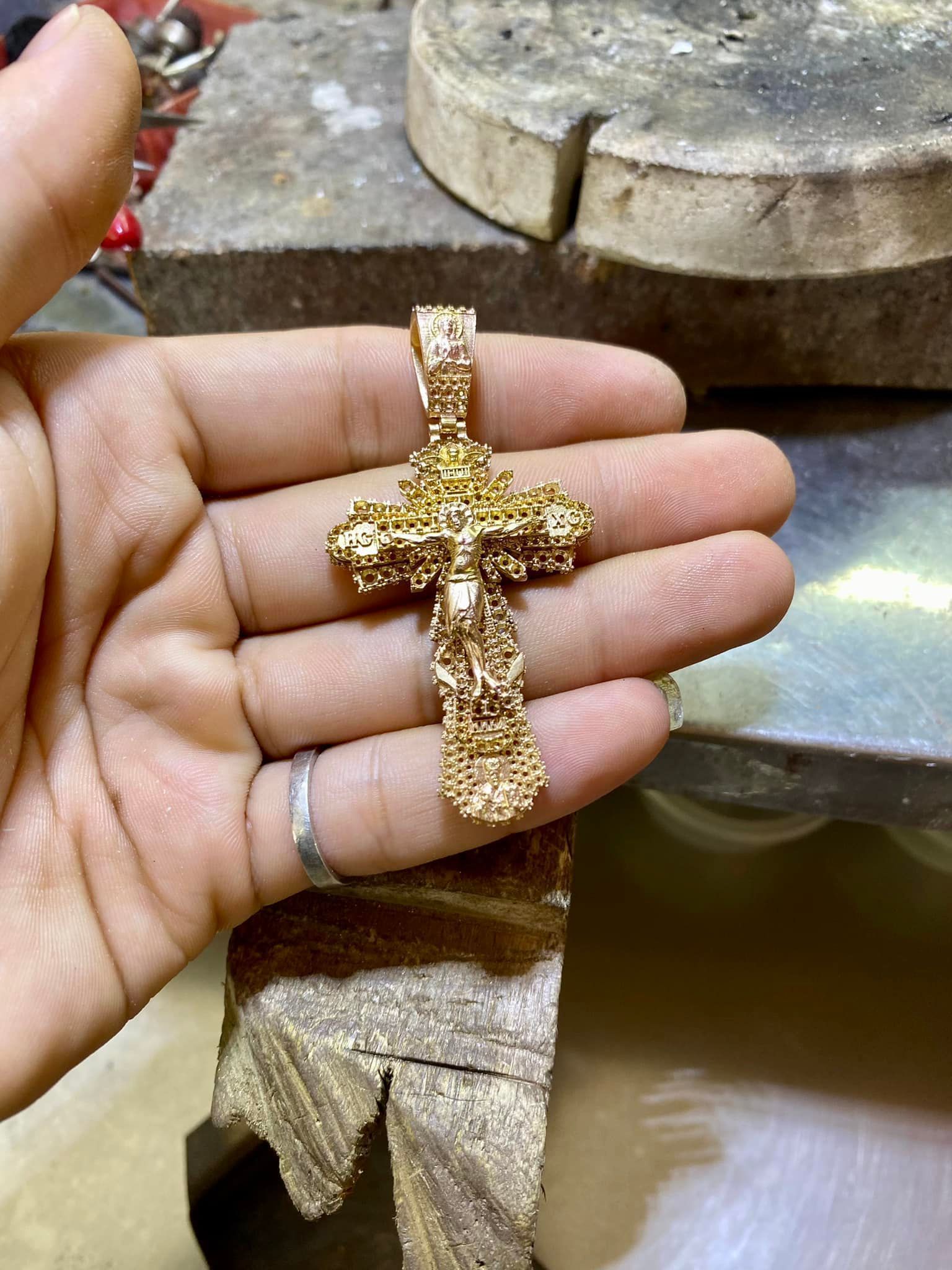 Cross orthodox full diamond 3D print model_5