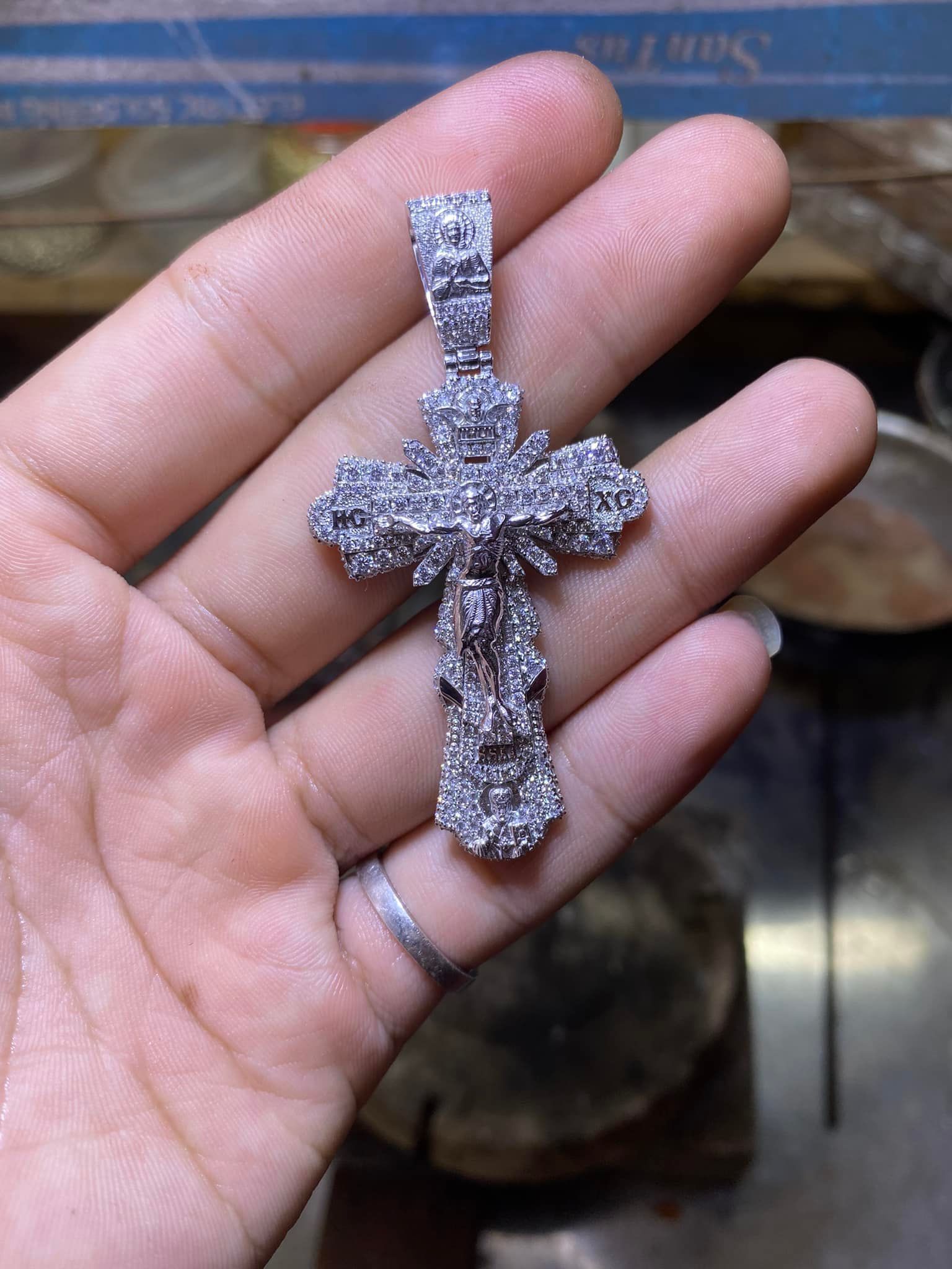 Cross orthodox full diamond 3D print model_4