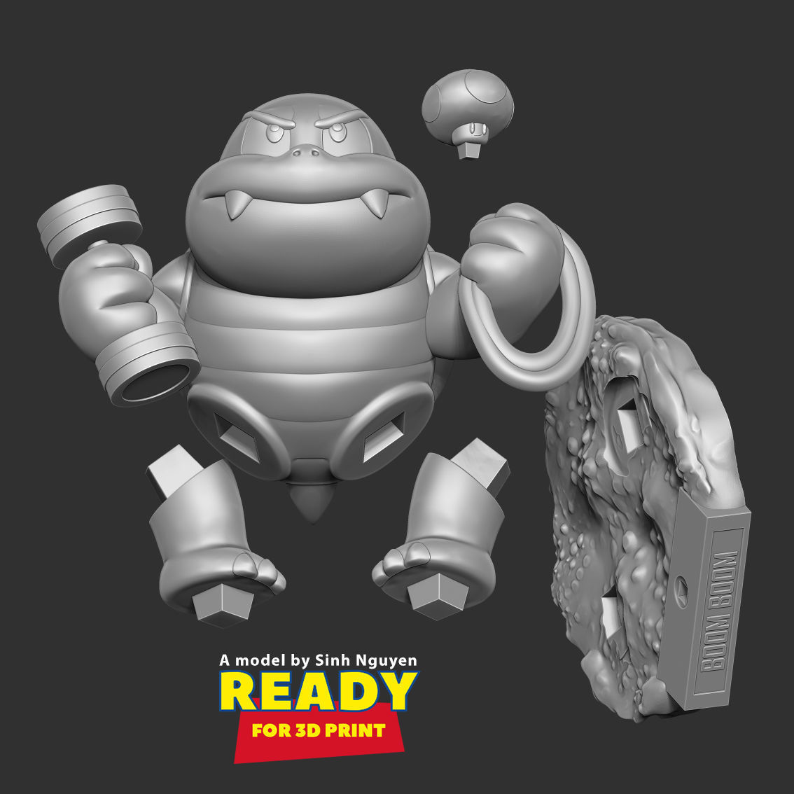 Boom Boom - Super Mario Fanart 3D print model_2