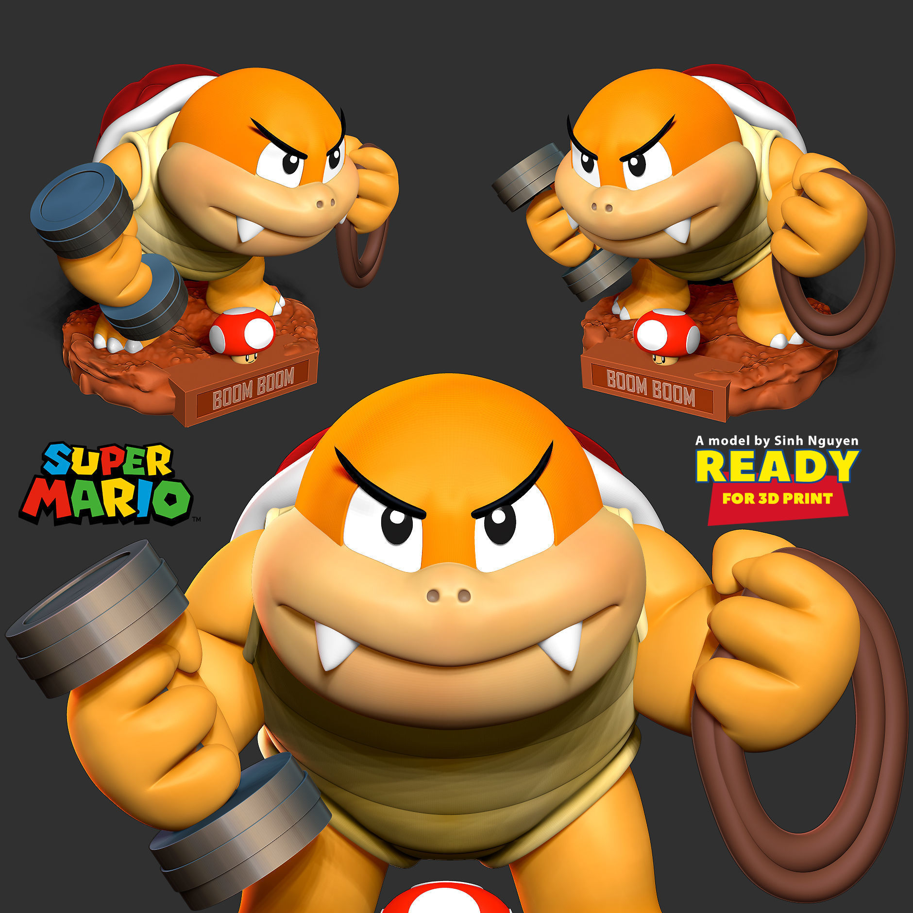 Boom Boom - Super Mario Fanart 3D print model_1