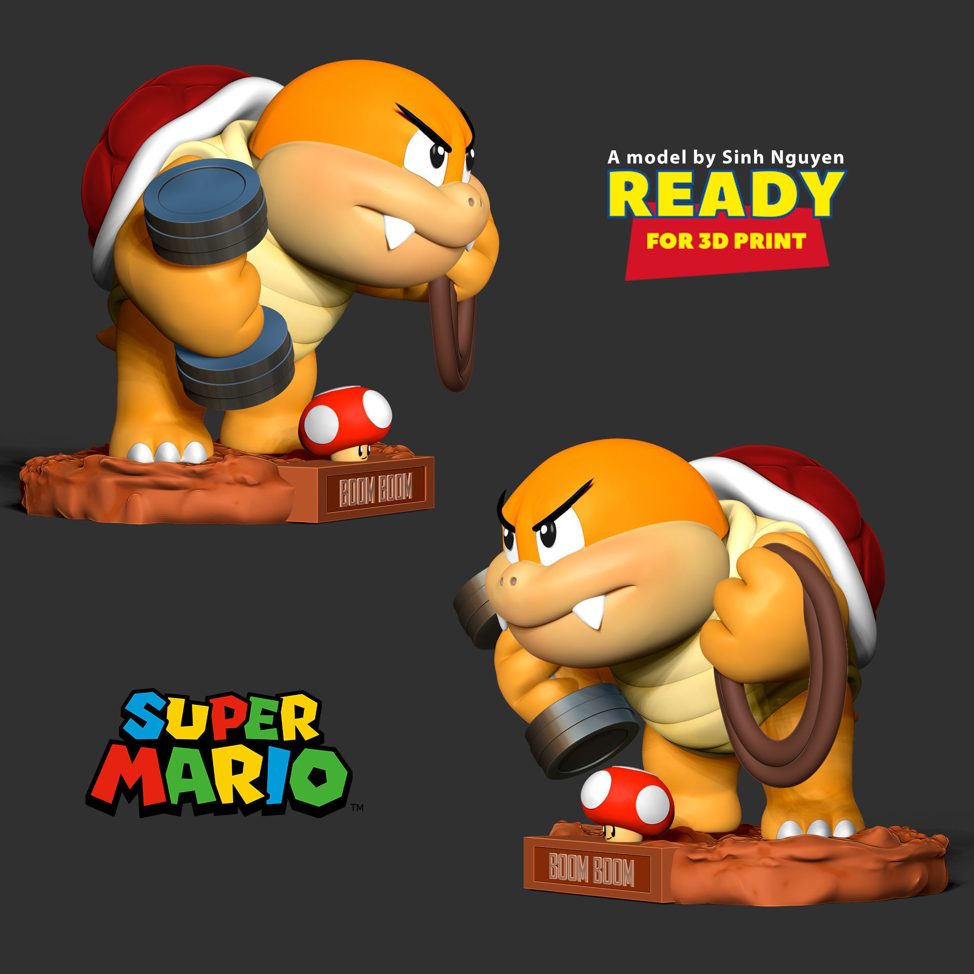 Boom Boom - Super Mario Fanart 3D print model_4