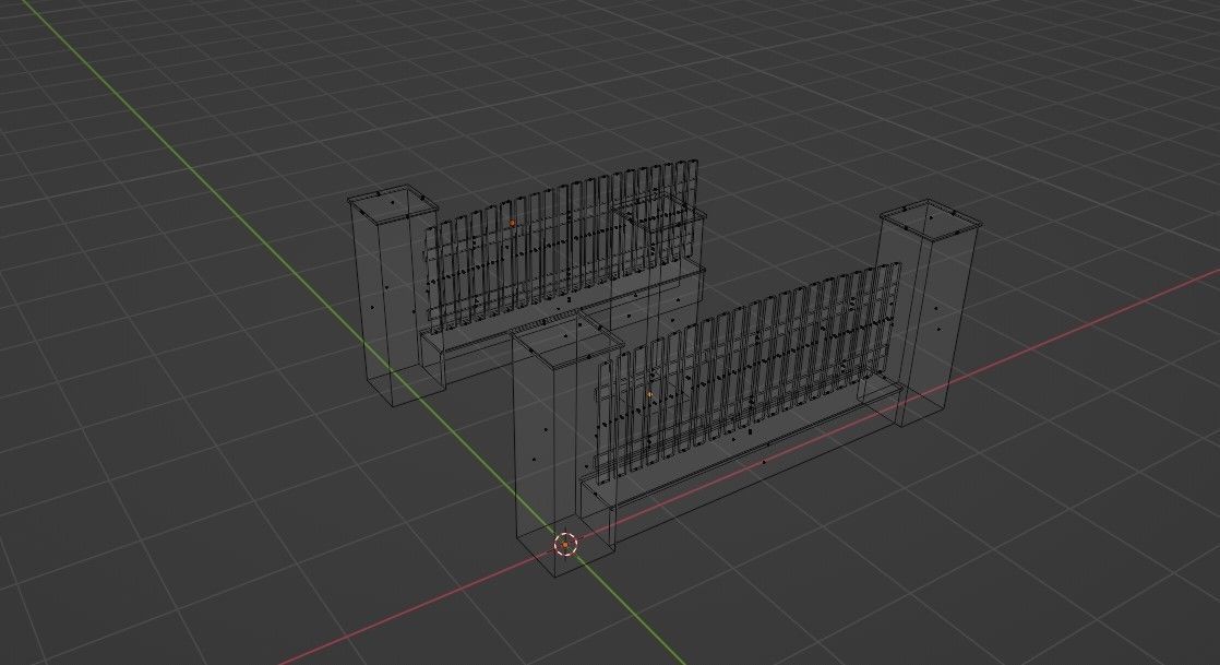 Fence V1 Low-poly 3D model_11