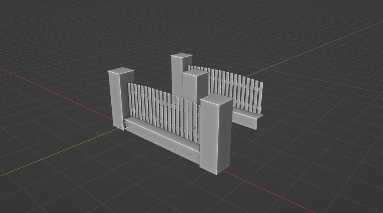 Fence V1 Low-poly 3D model_9