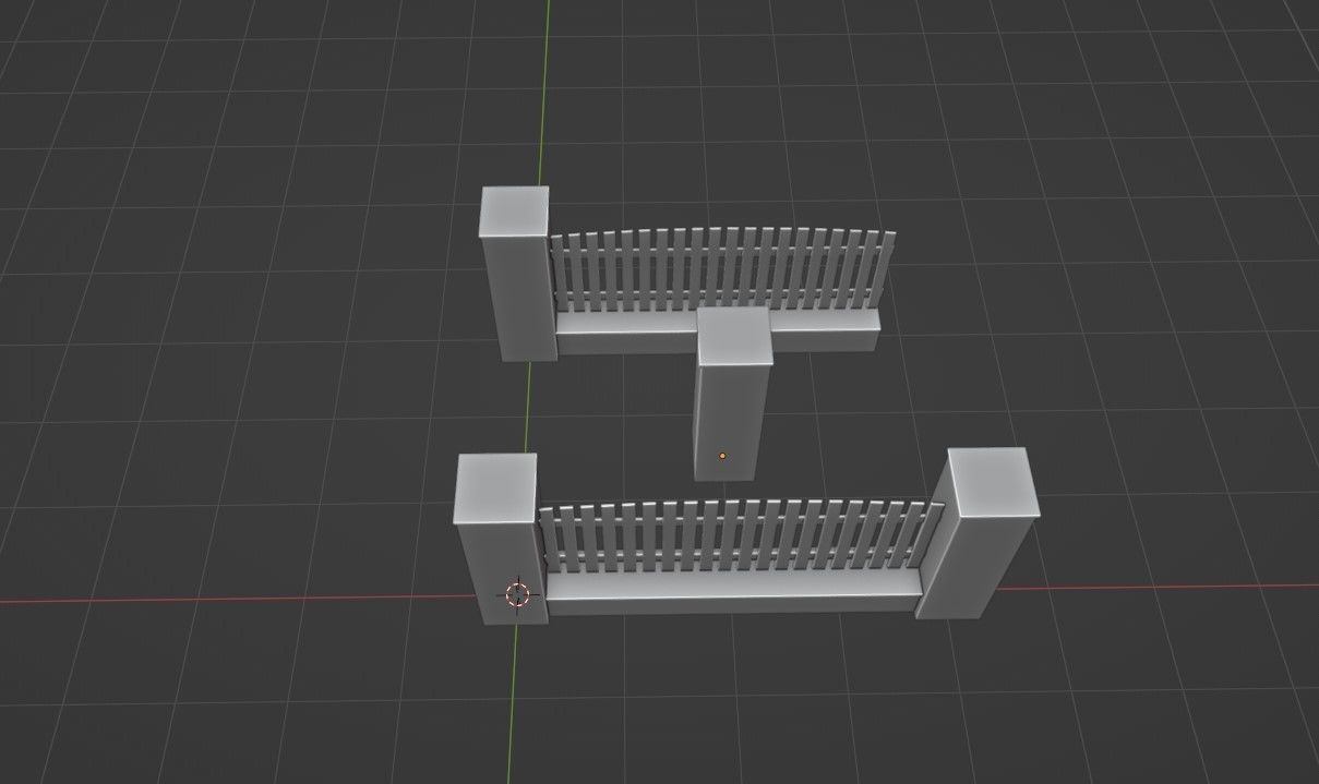 Fence V1 Low-poly 3D model_10