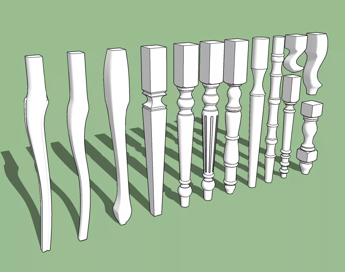 table leg 3D model_0