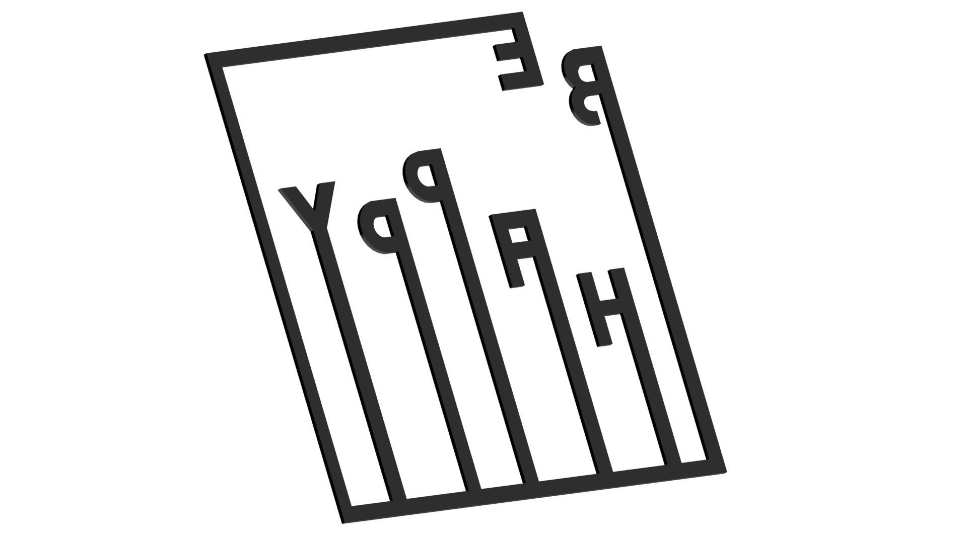 Poster Be happy 3D print model_4