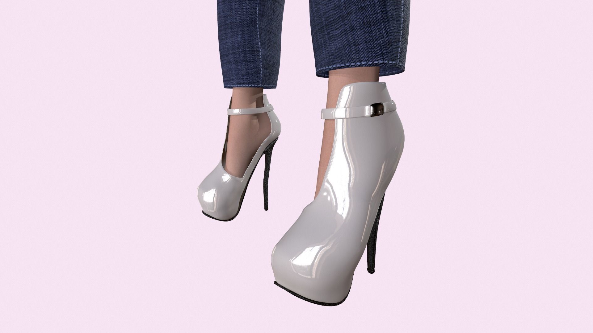 Maya Modular Girl 2 Low-poly 3D model_6