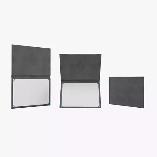 Certificate mockup of folded paper