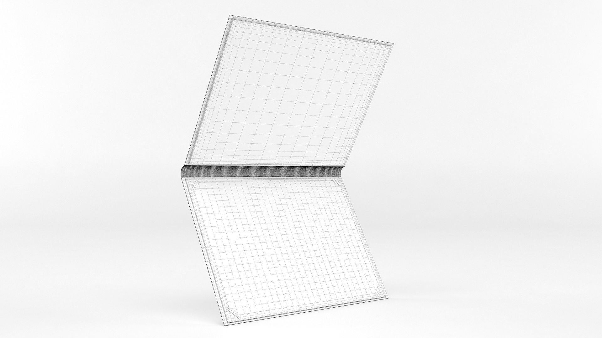 Certificate mockup of folded paper 3D model_9