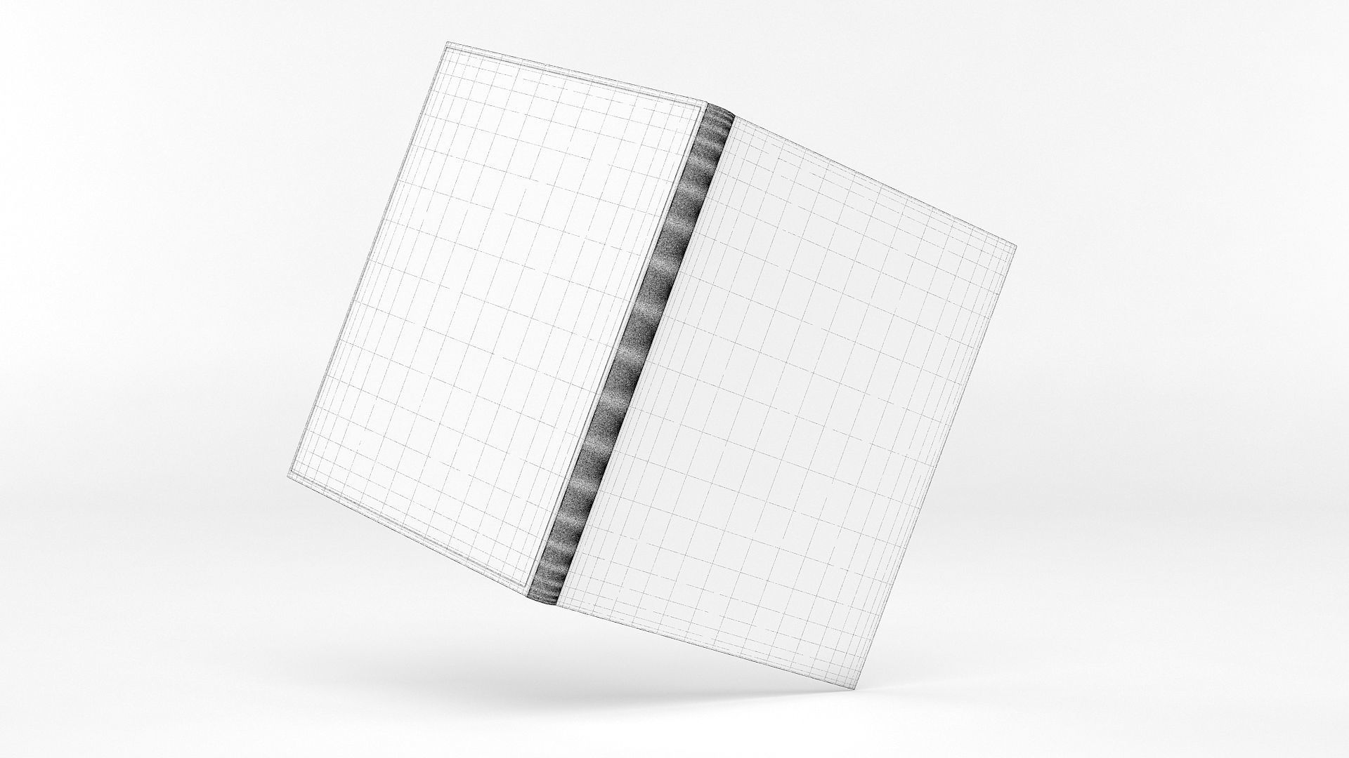 Certificate mockup of folded paper 3D model_6