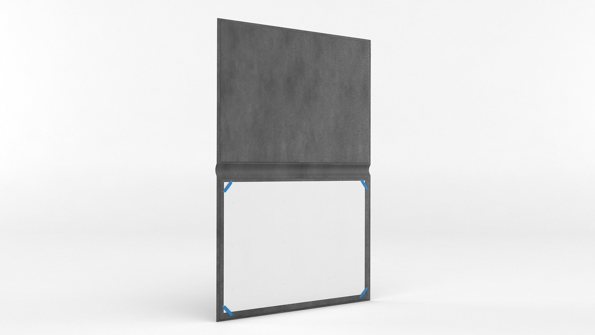 Certificate mockup of folded paper 3D model_3