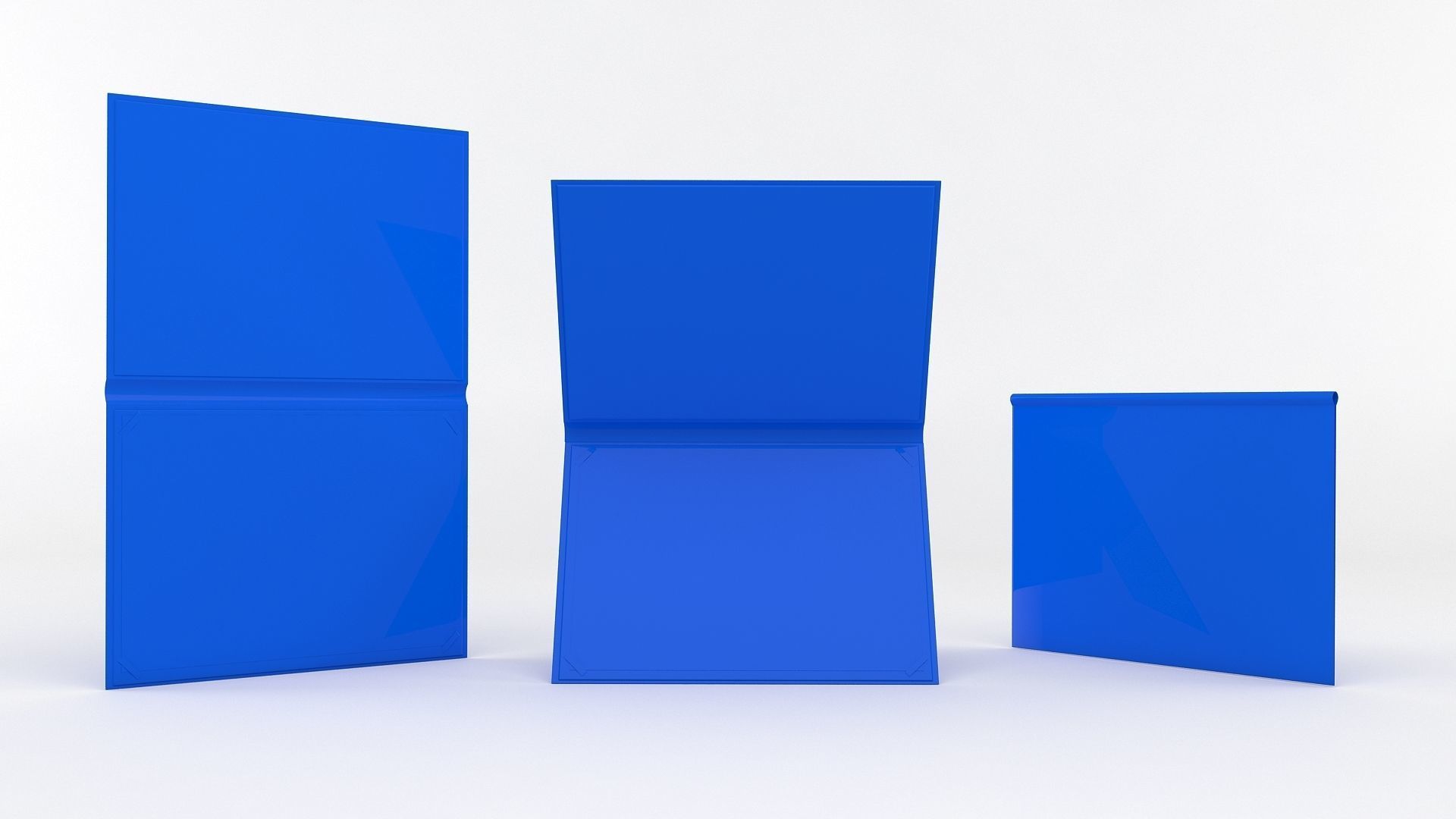 Certificate mockup of folded paper 3D model_11