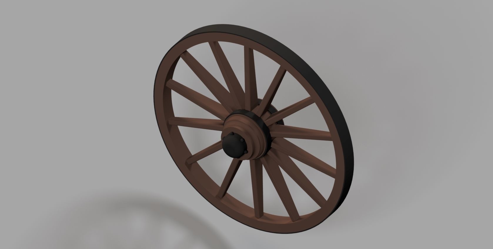 old cart wheel 3D model_1