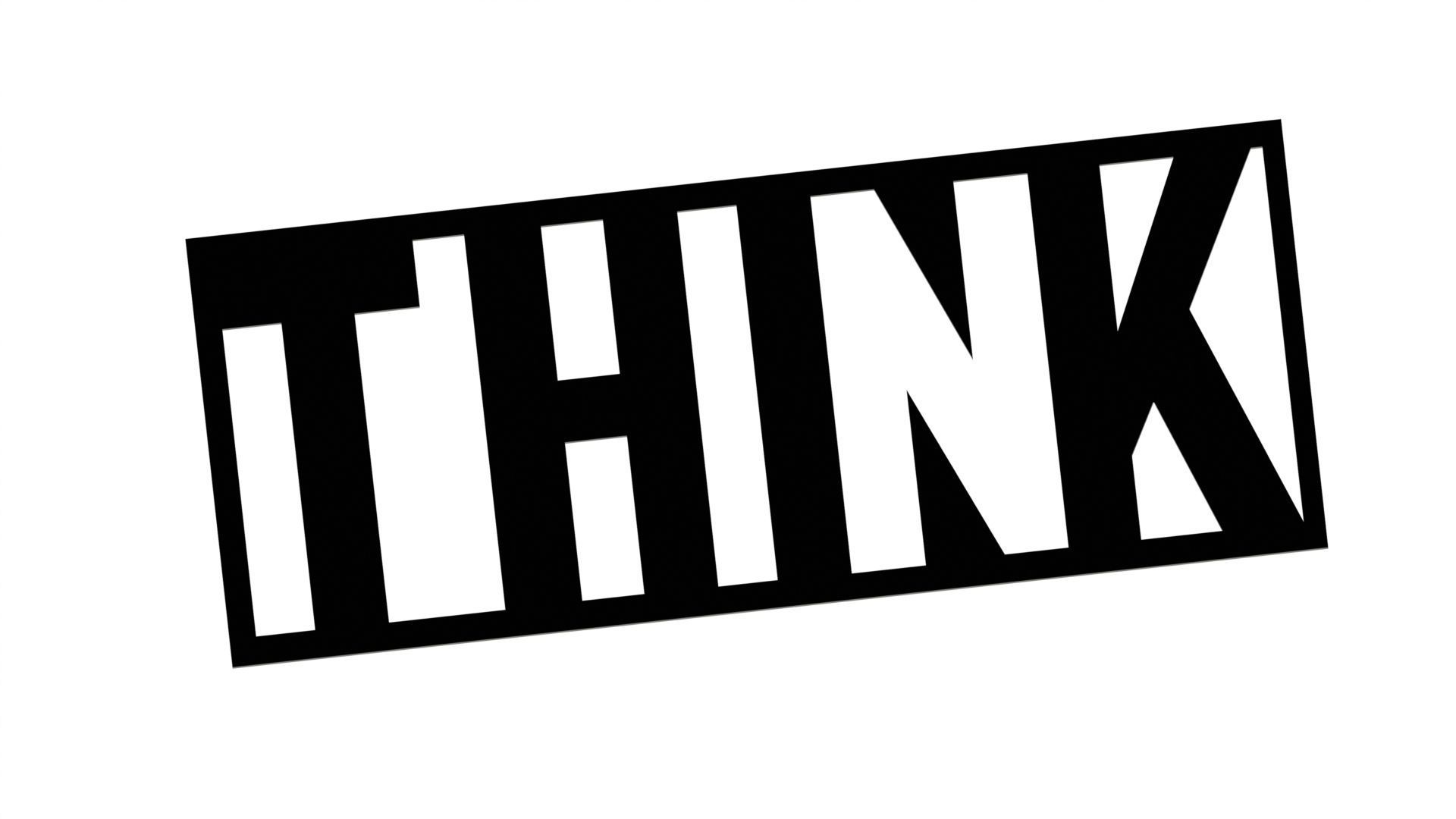 Poster Think 3D print model_1