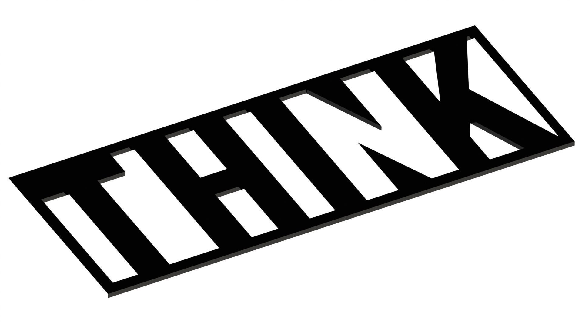 Poster Think 3D print model_2