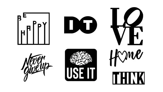 Poster Word 3D Model Collection